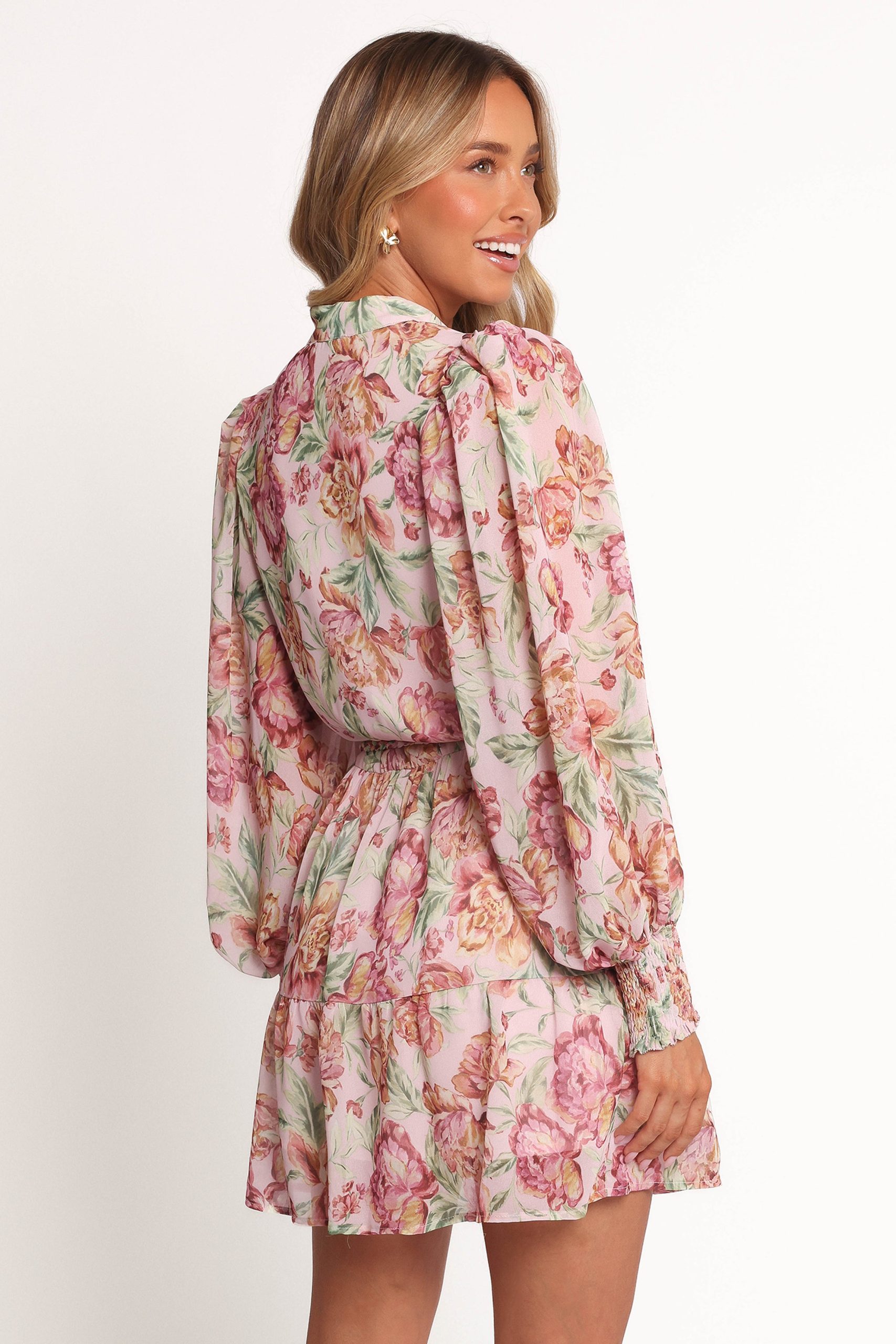 Elba Long Sleeve Mini Dress - Veiled Floral - Image 4