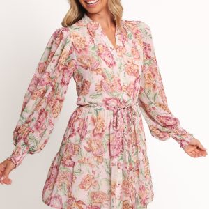Elba Long Sleeve Mini Dress - Veiled Floral