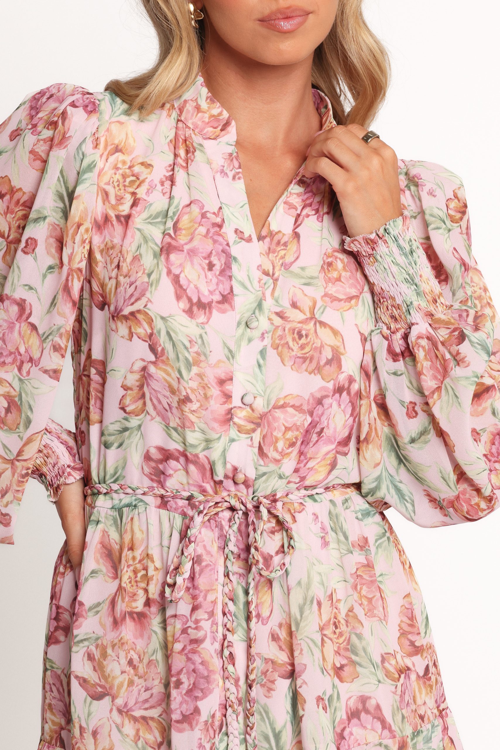 Elba Long Sleeve Mini Dress - Veiled Floral - Image 2