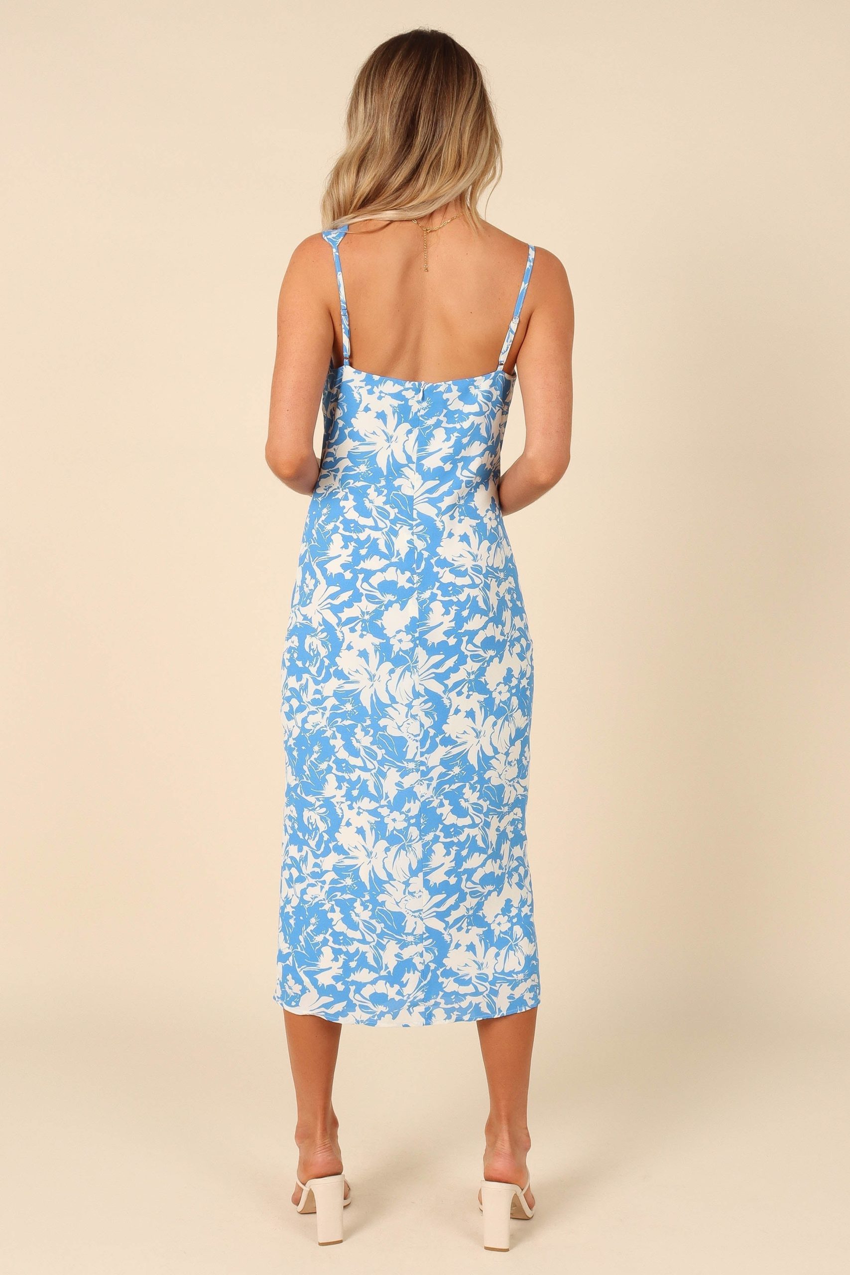Elias Midi Dress - Blue Floral - Image 2