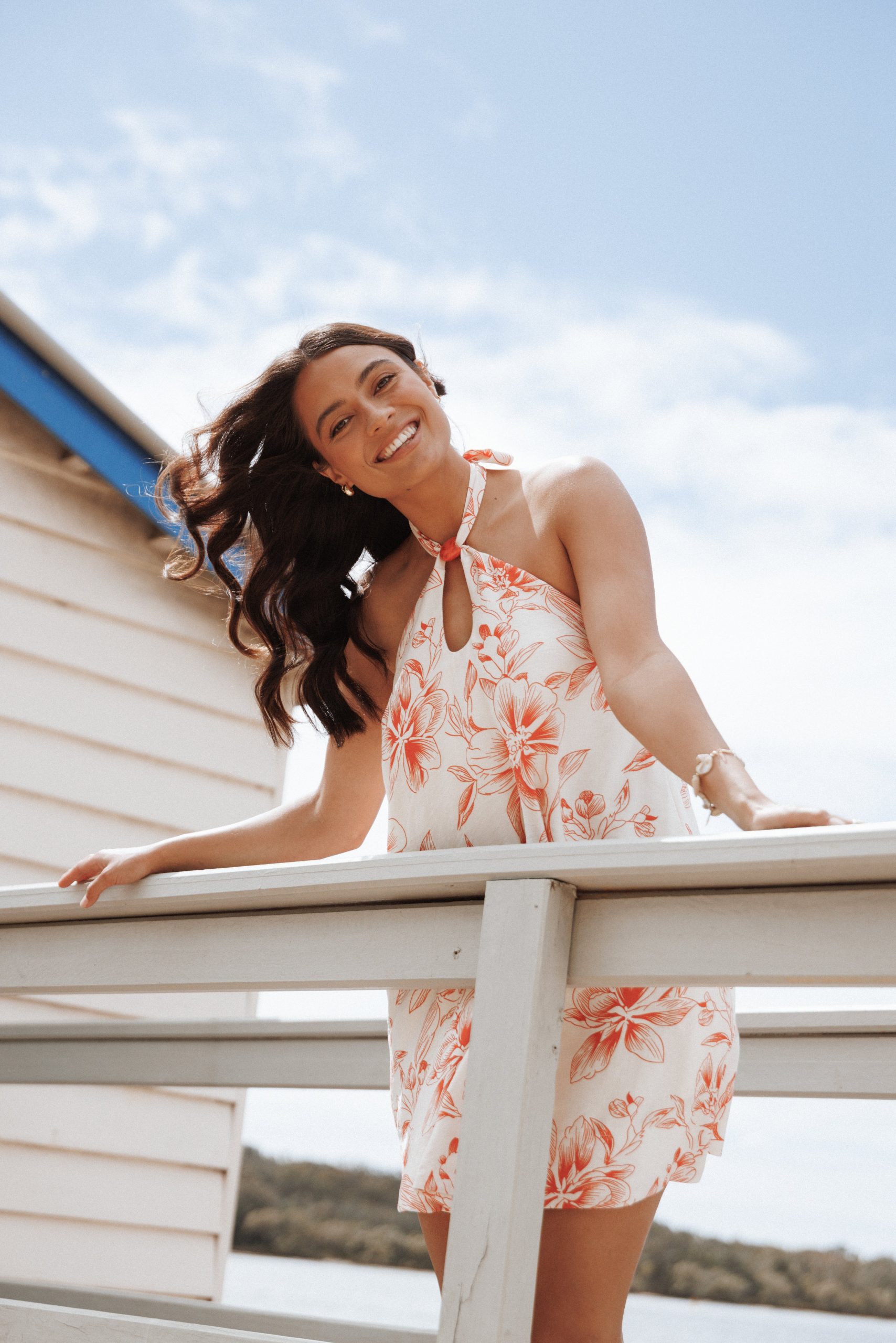Elira Mini Dress - Red Floral - Image 9