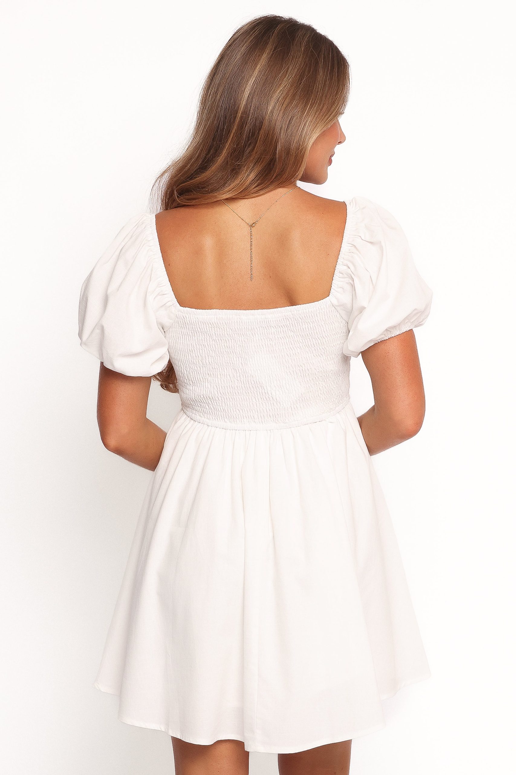 Eliska Mini Dress - White - Image 4