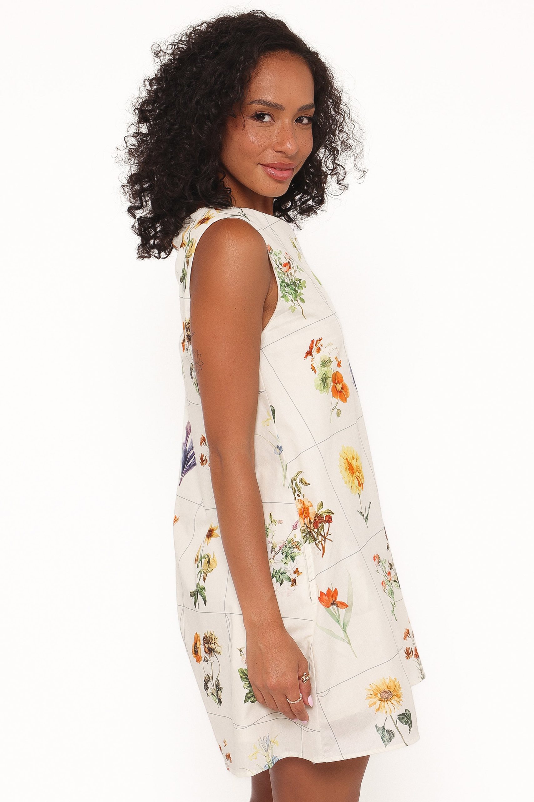 Elordi Mini Dress - Multi Flowers - Image 3