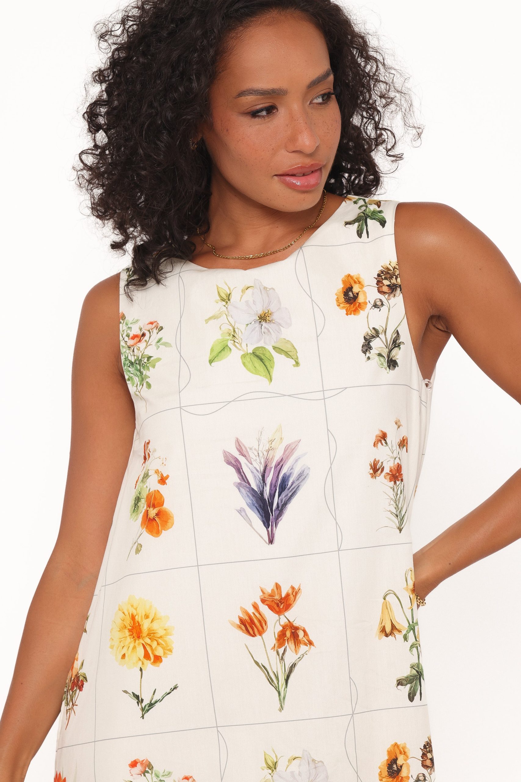 Elordi Mini Dress - Multi Flowers - Image 2
