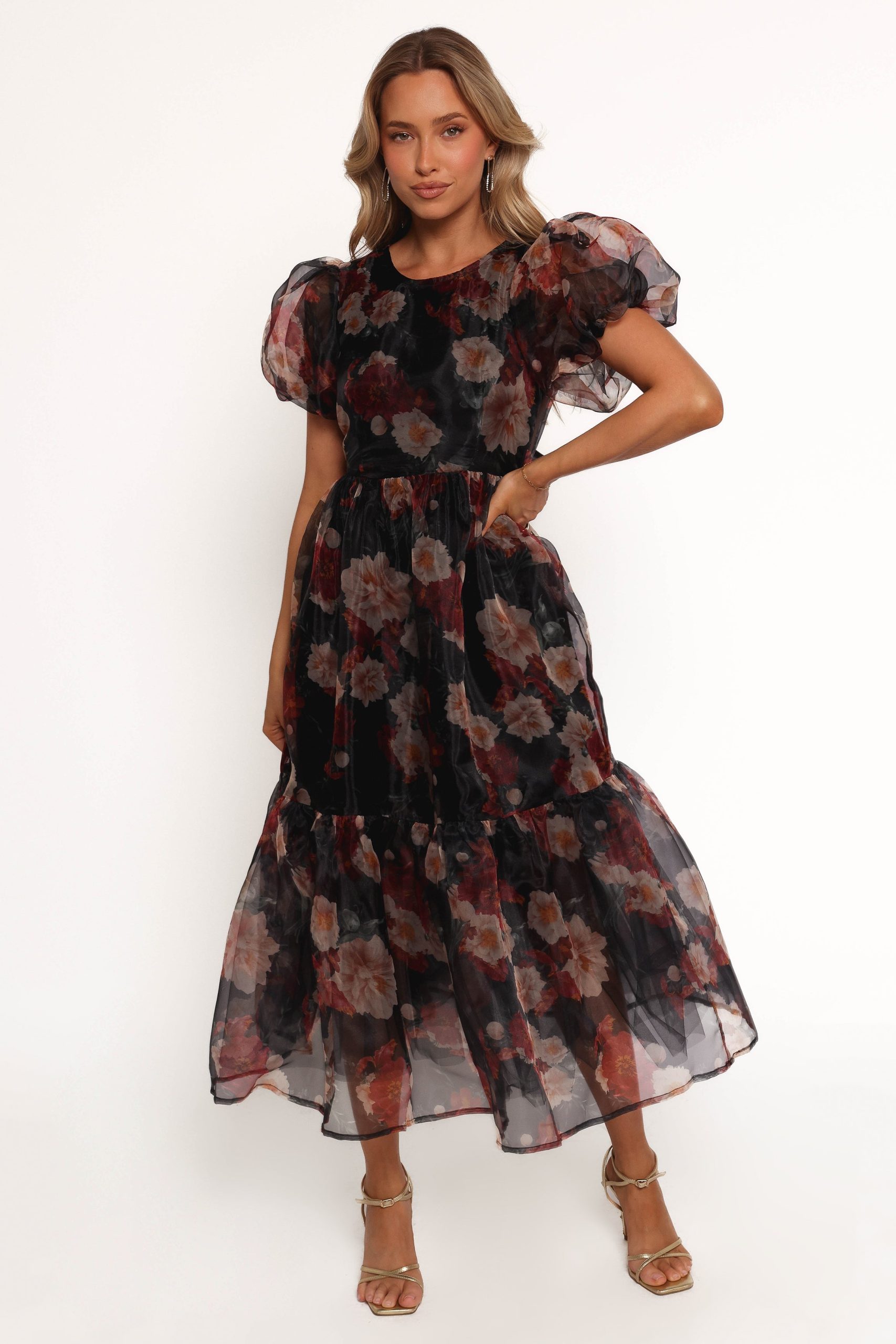 Elspeth Midi Dress - Black Floral - Image 5