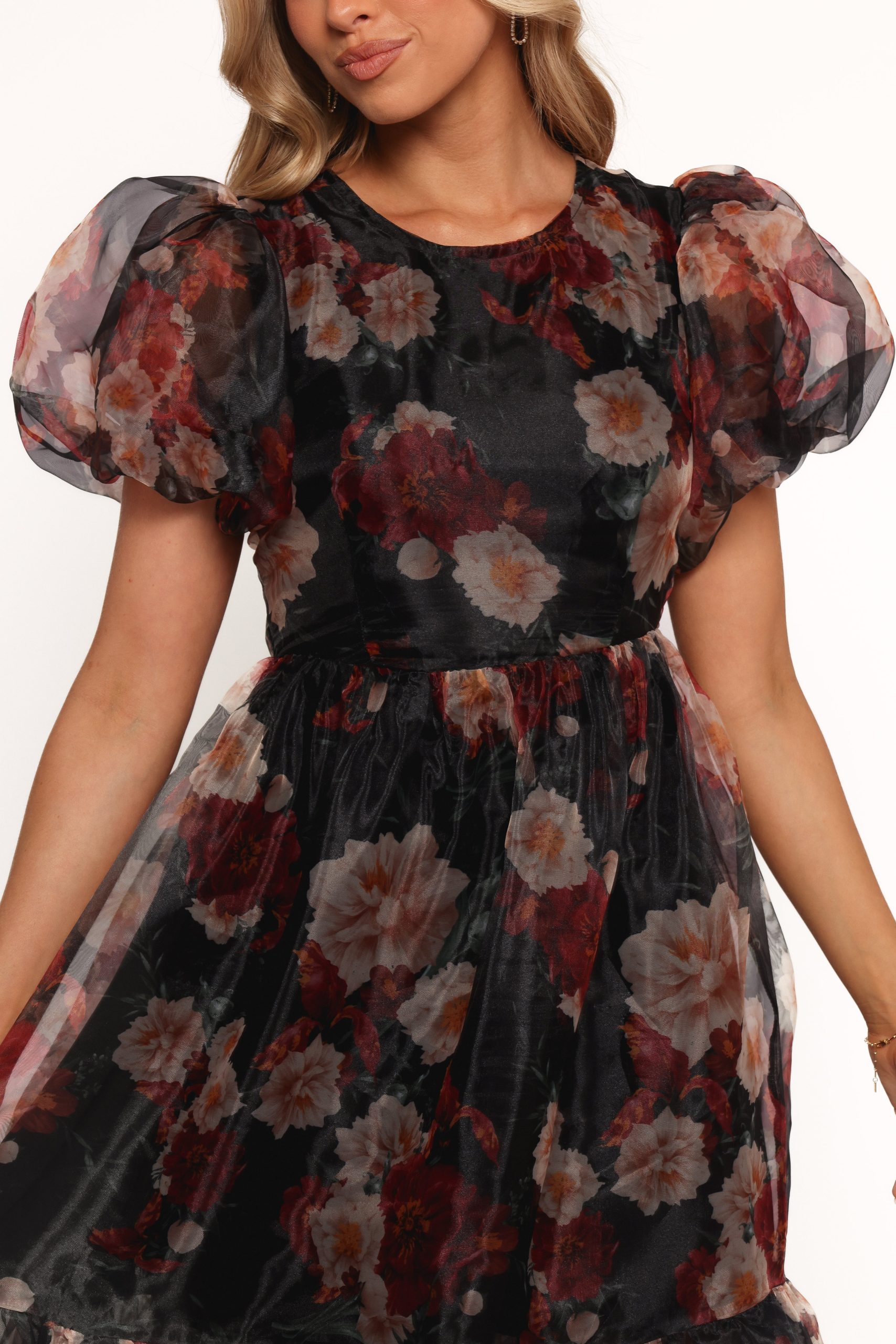 Elspeth Midi Dress - Black Floral - Image 6