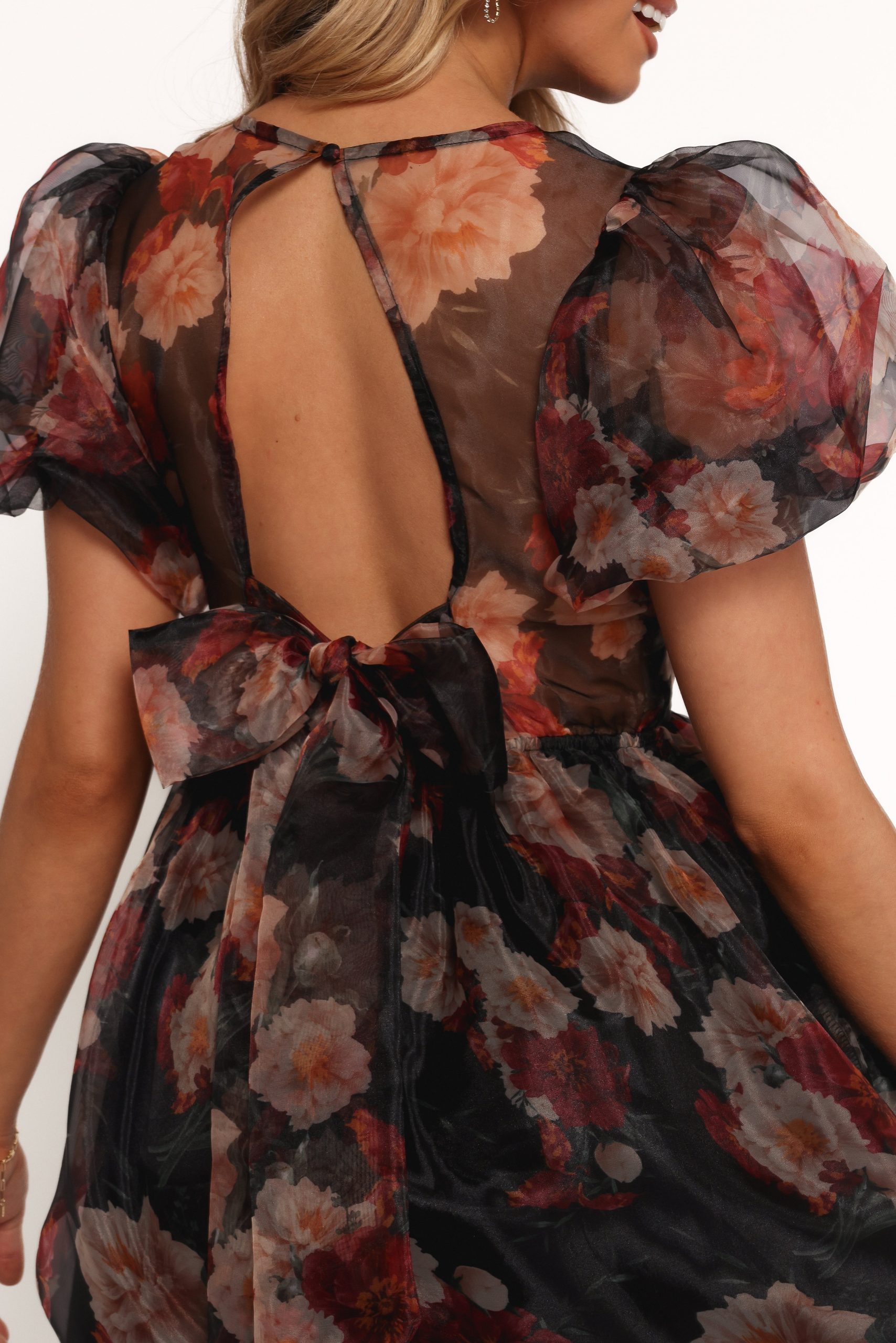 Elspeth Midi Dress - Black Floral - Image 7