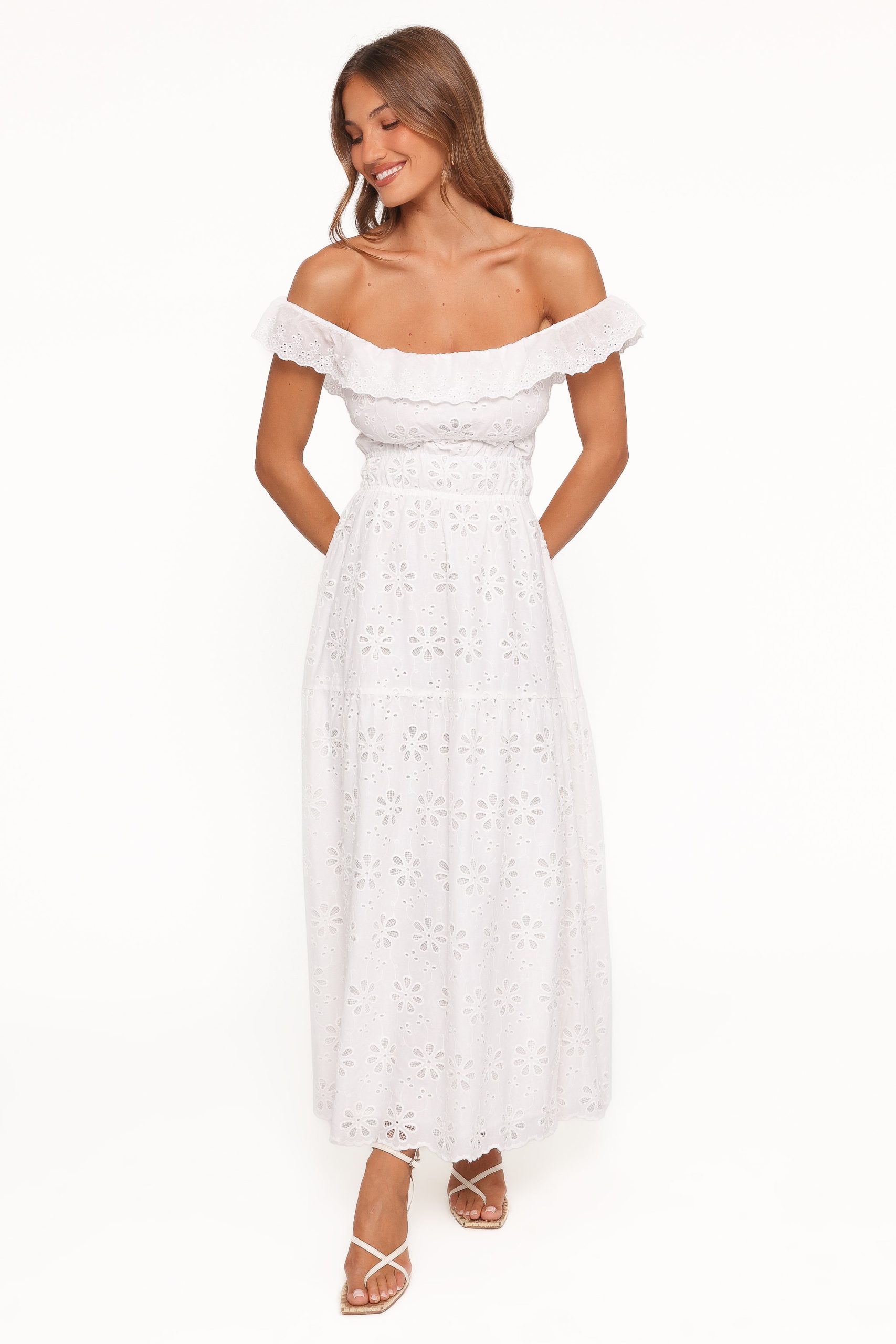 Elwyn Maxi Dress - White Broderie - Image 6