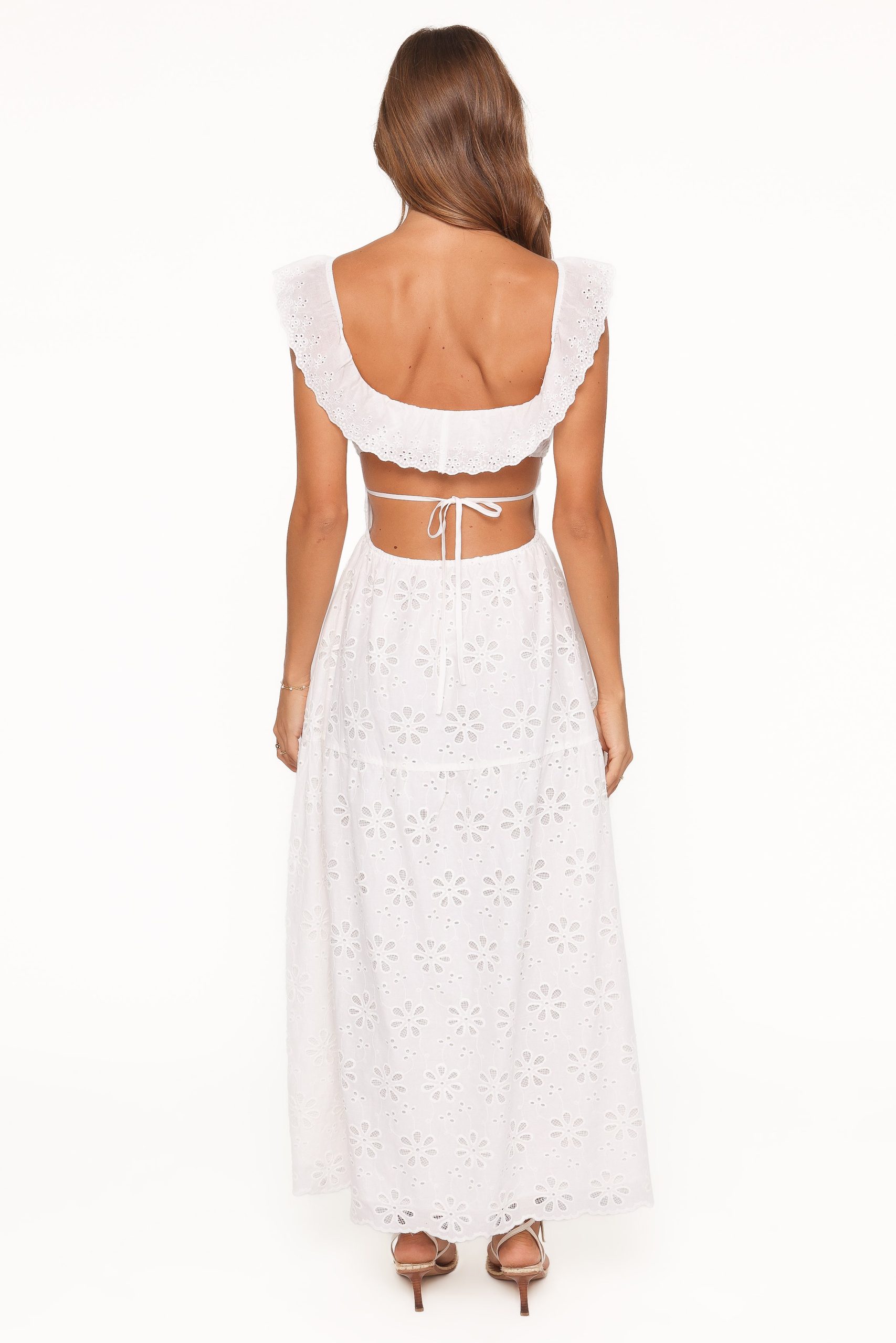 Elwyn Maxi Dress - White Broderie - Image 5