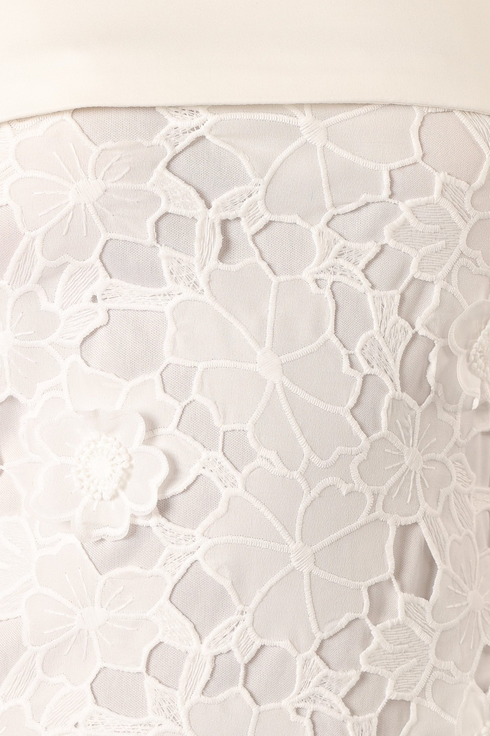 Emersyn Midi Lace Dress - White - Image 7