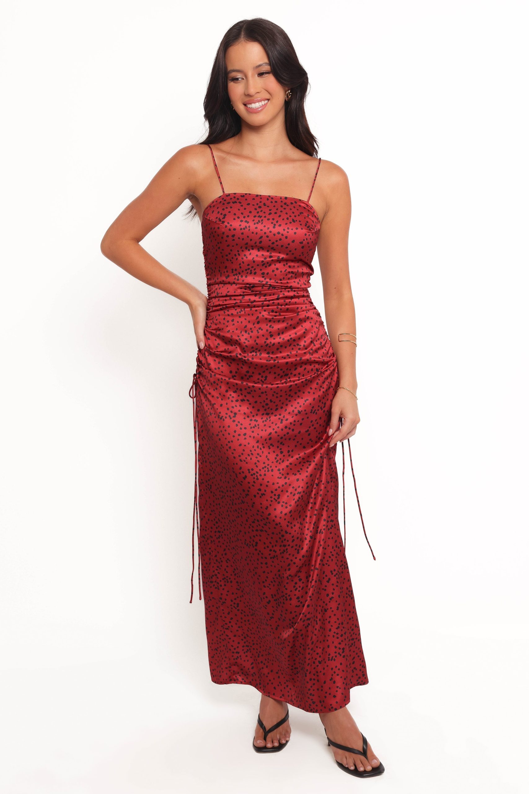Enid Midi Dress - Red - Image 2