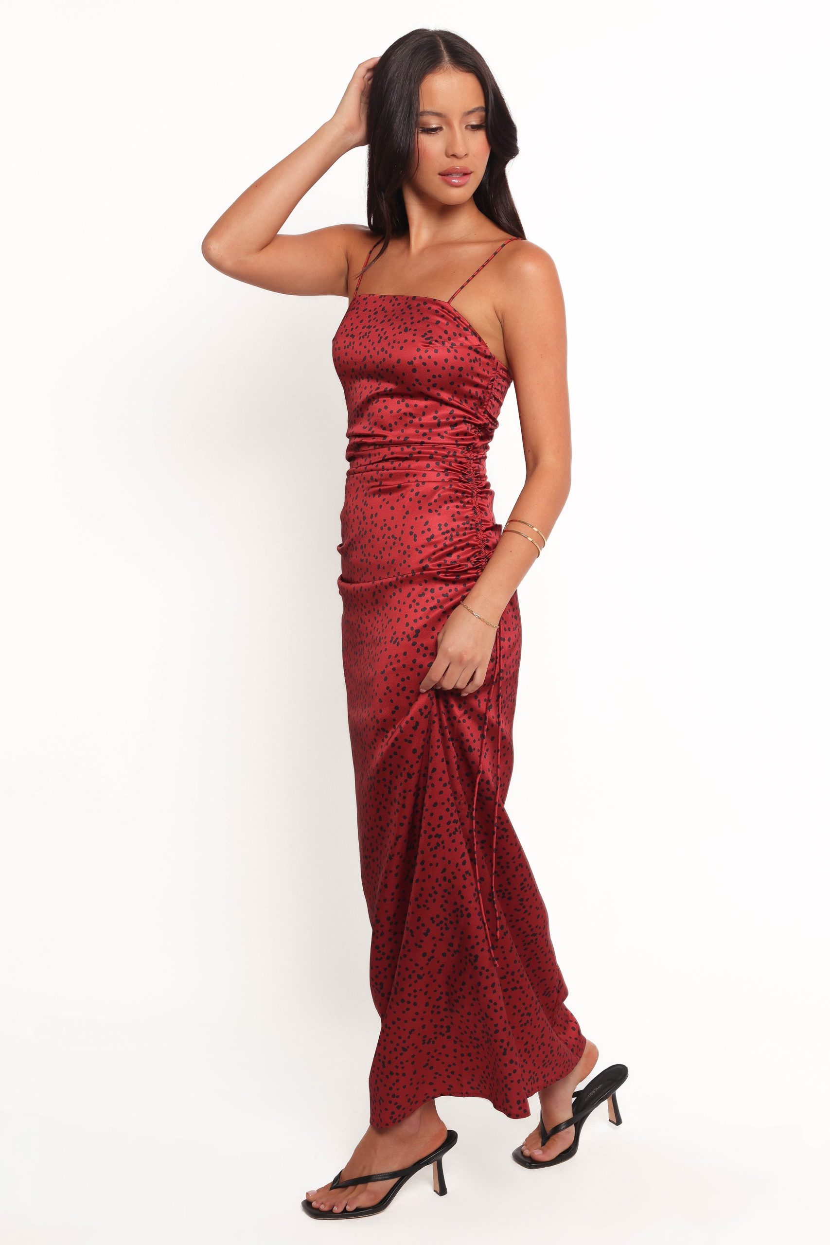 Enid Midi Dress - Red - Image 3