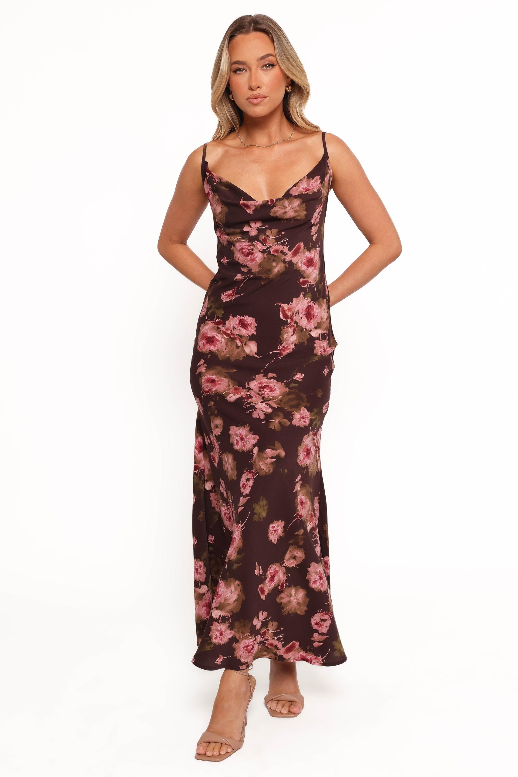 Enya Maxi Dress - Chocolate Floral - Image 4