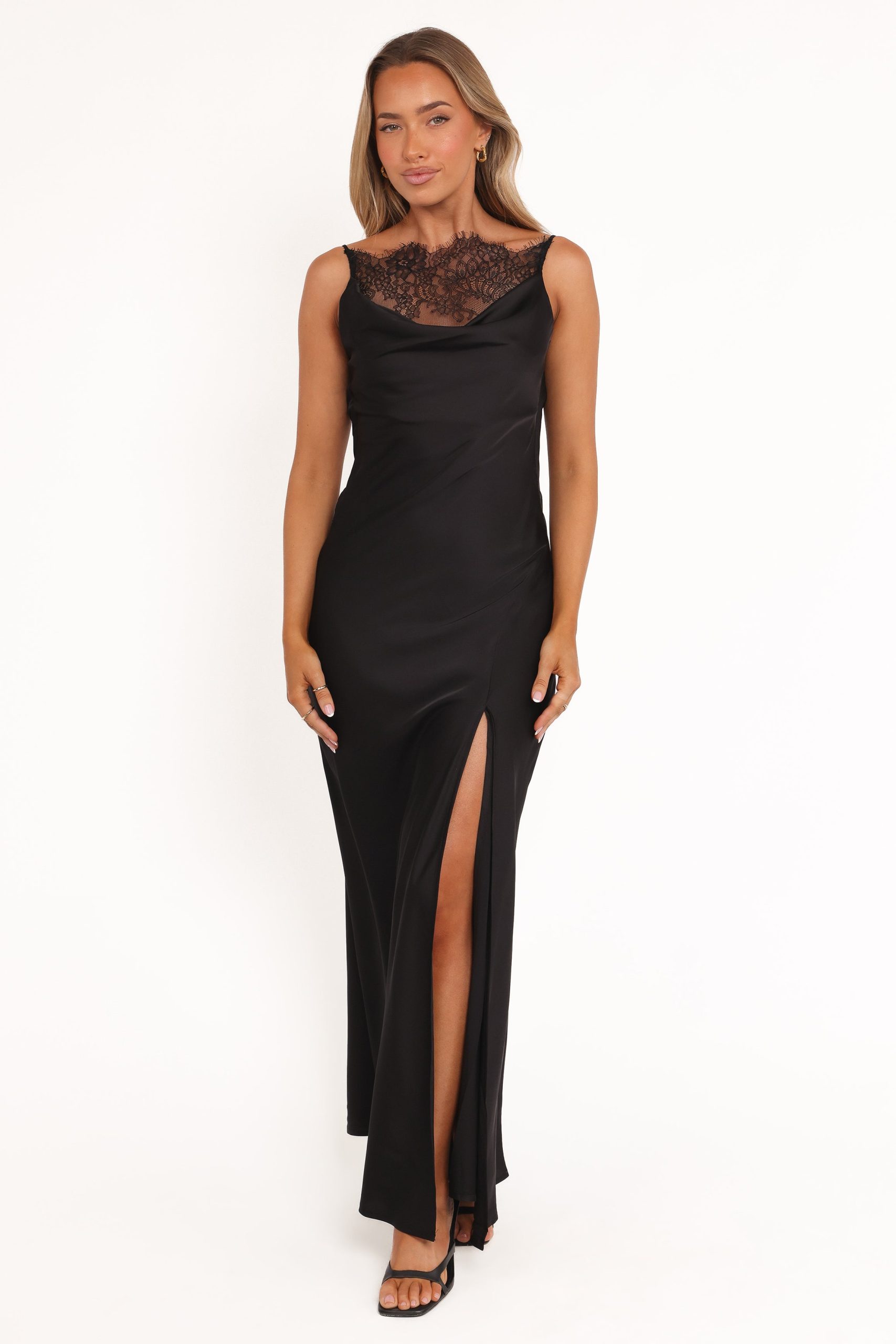 Evana Lace Maxi Dress - Black - Image 2