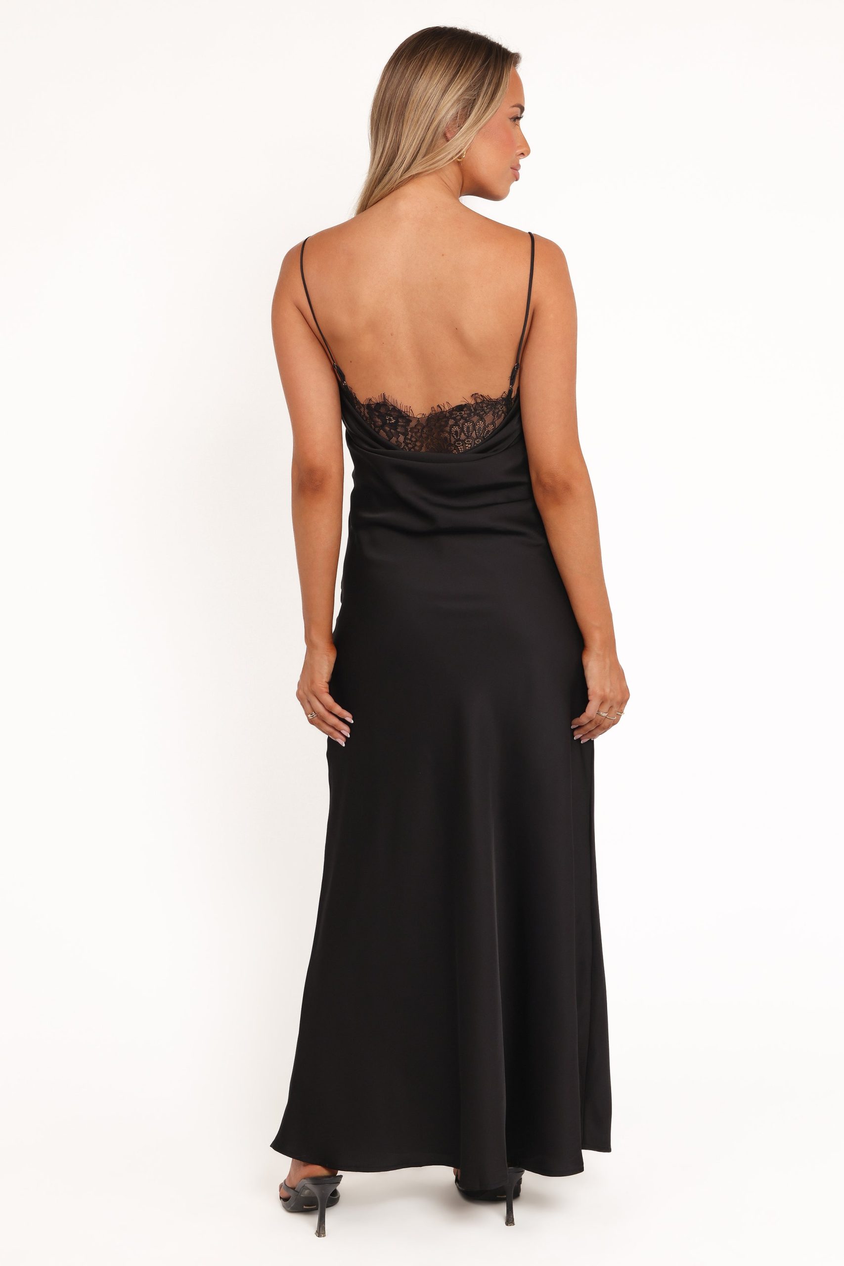 Evana Lace Maxi Dress - Black - Image 5