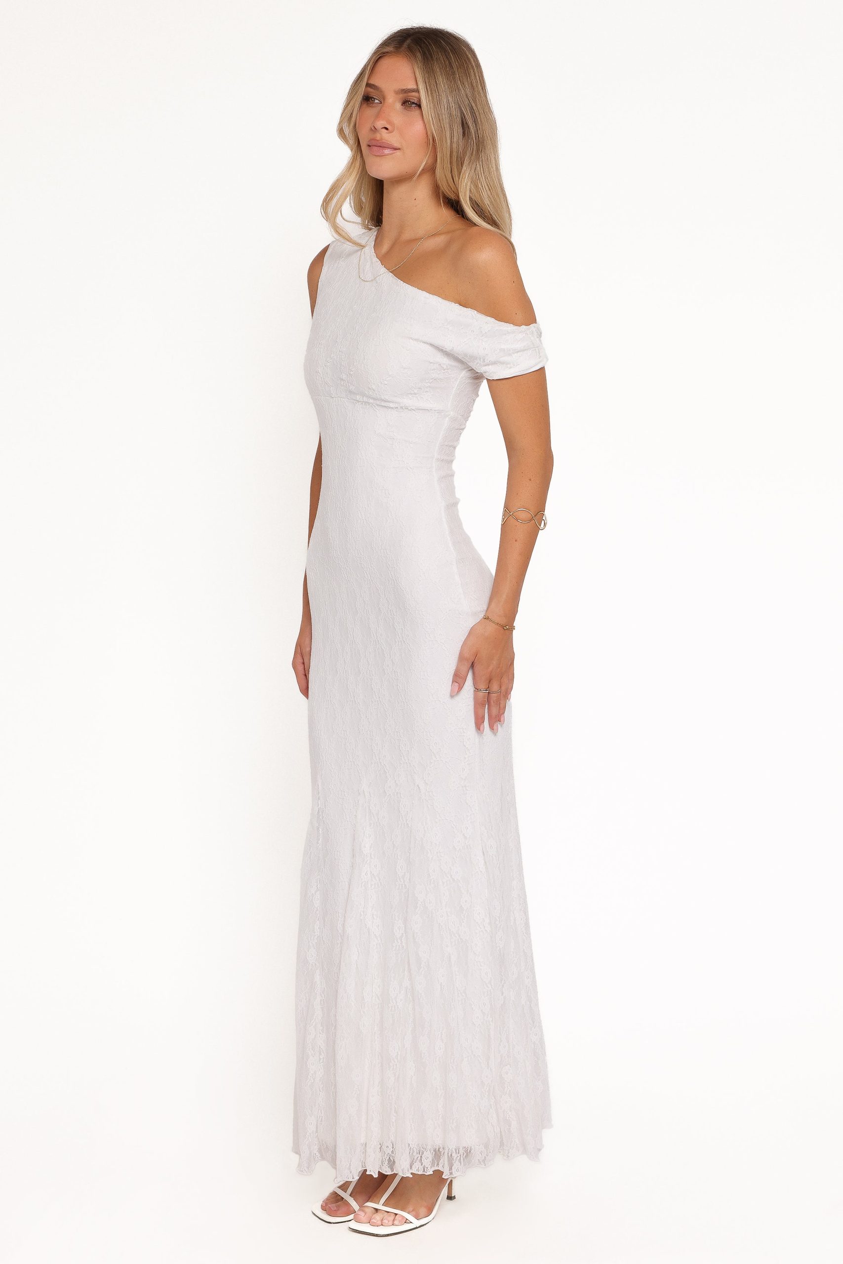 Evelon Off Shoulder Maxi Dress - White - Image 3