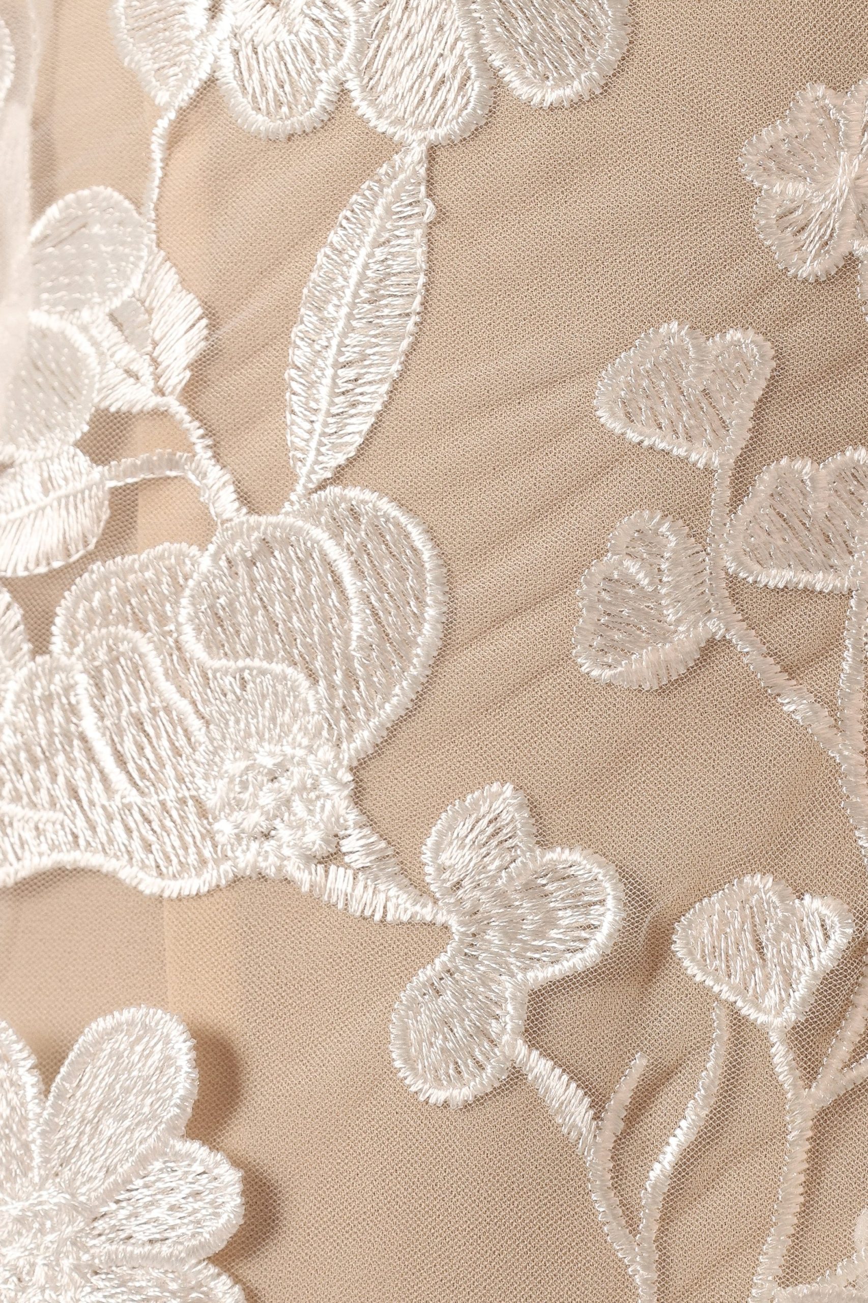 Evelynn Mini Dress - White/Nude - Image 10