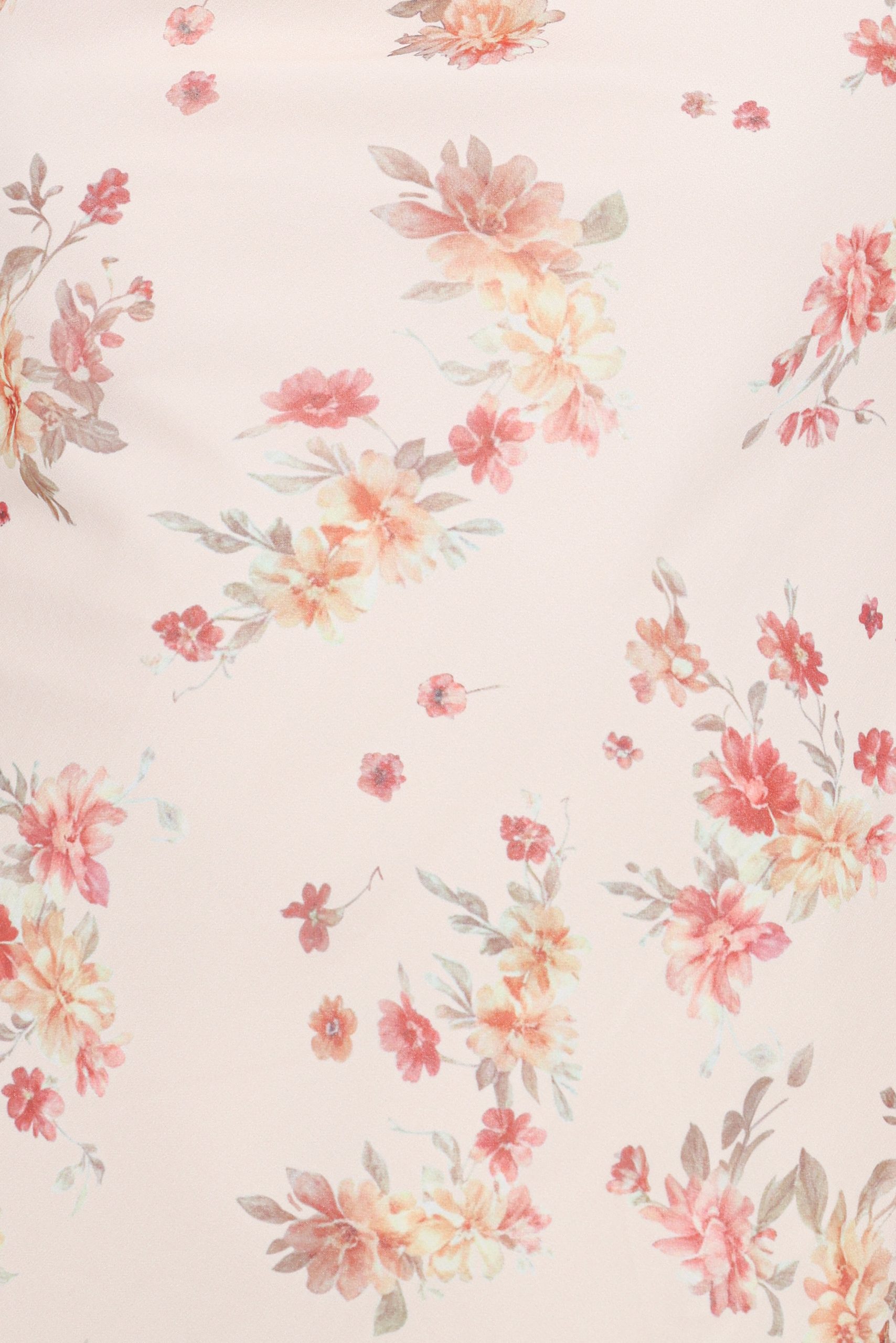 Everlyn Long Sleeve Mini Dress - Cream Floral - Image 6
