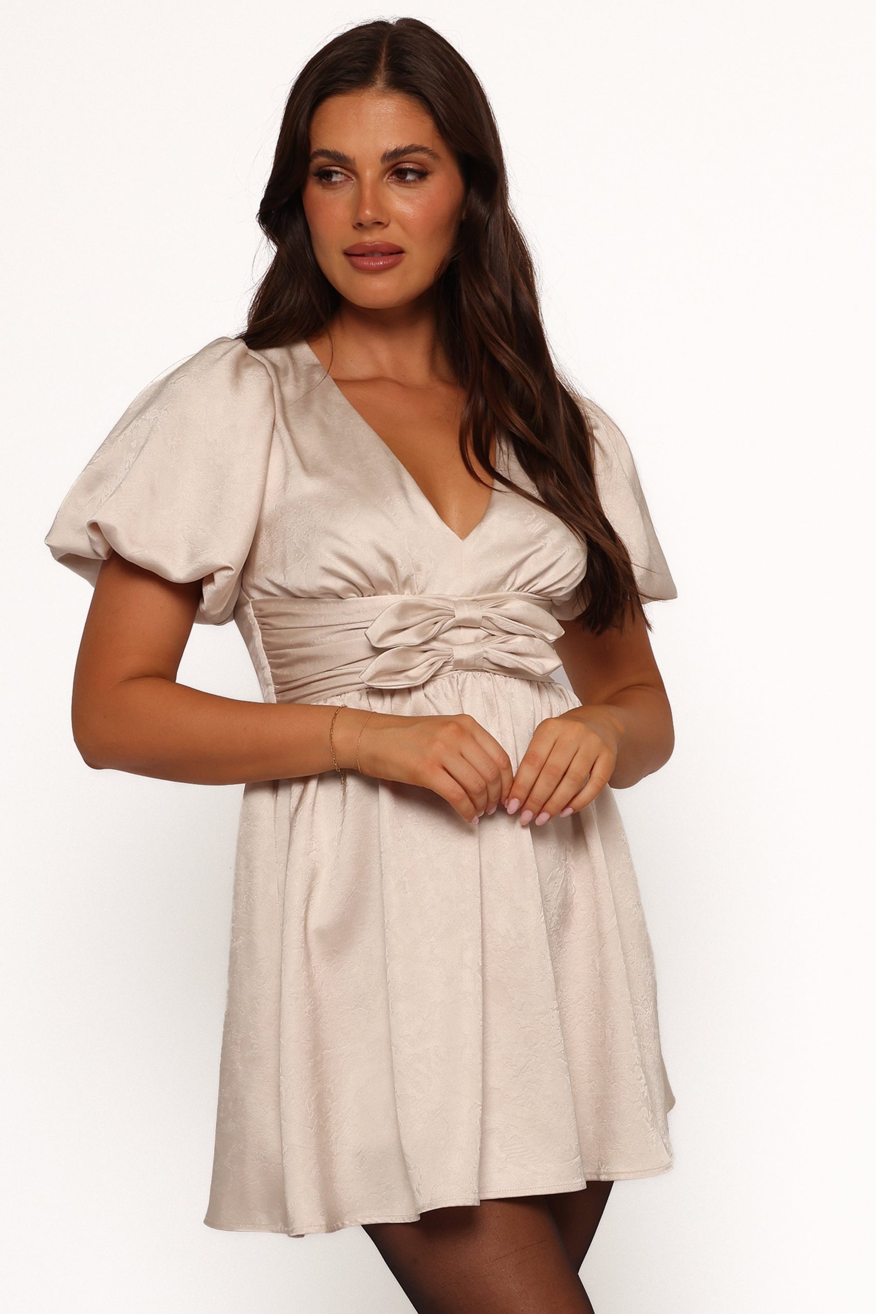 Everton Mini Dress - Beige - Image 7