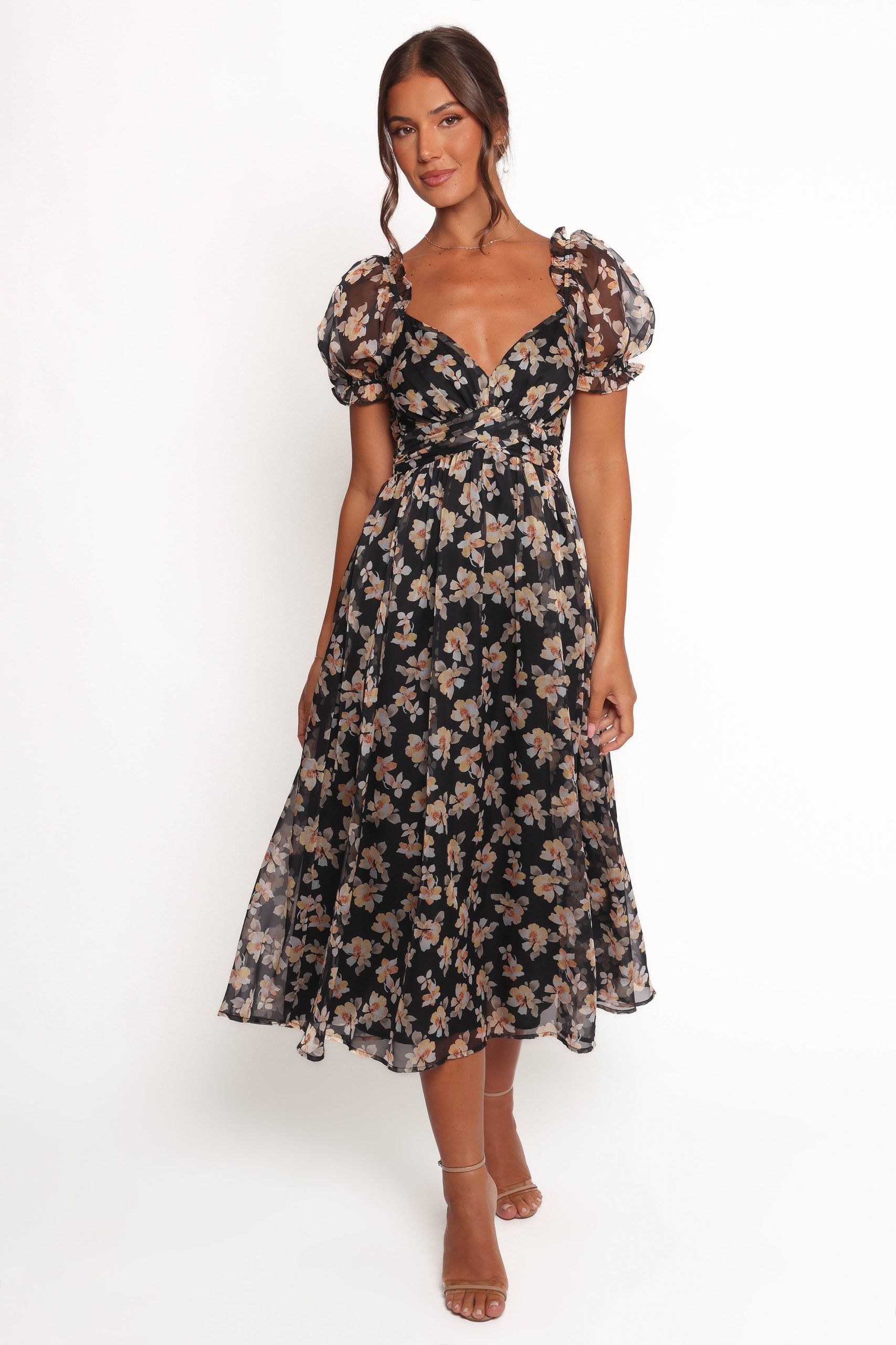 Farryn Maxi Dress - Black Beige Floral - Image 7