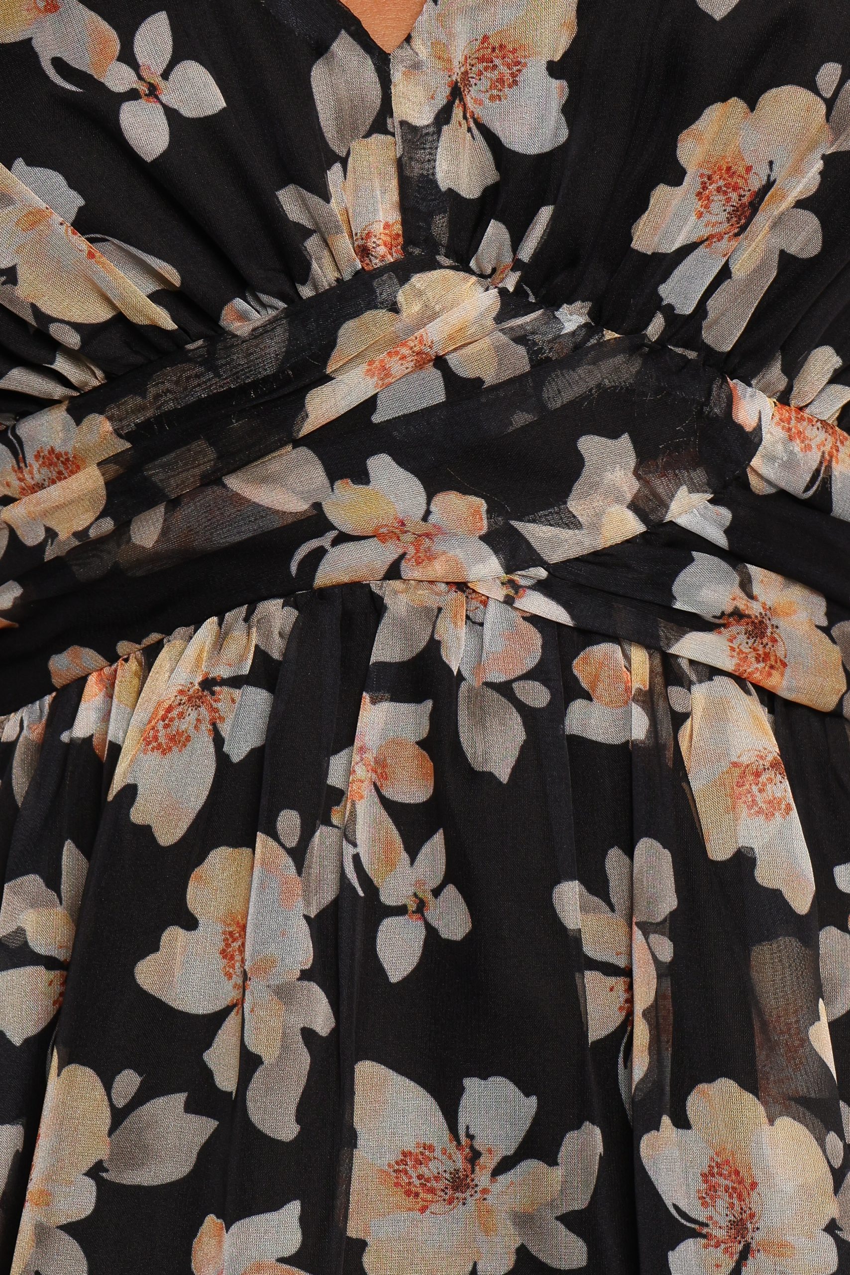Farryn Maxi Dress - Black Beige Floral - Image 8