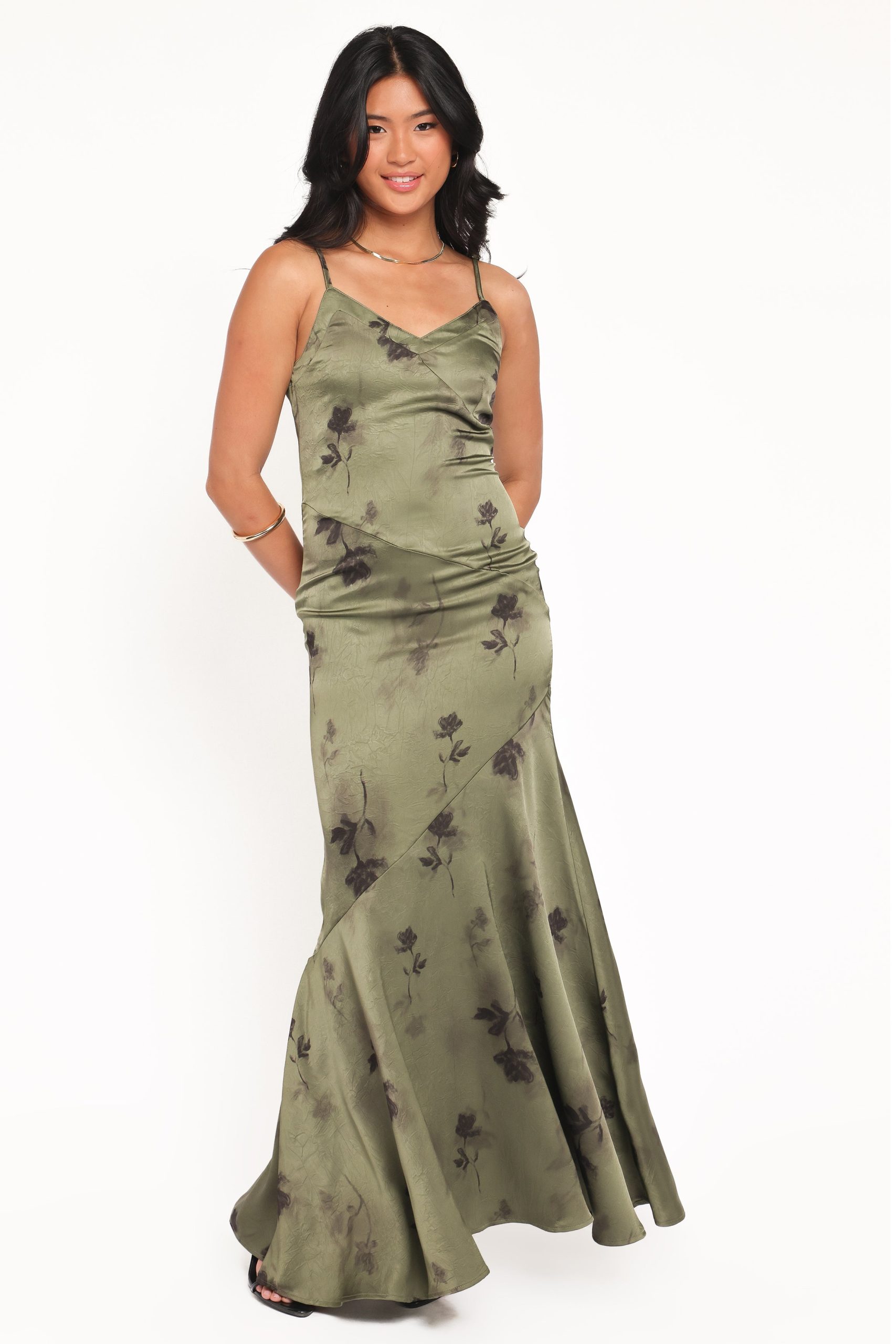 Fia Midi Dress - Green Floral - Image 2