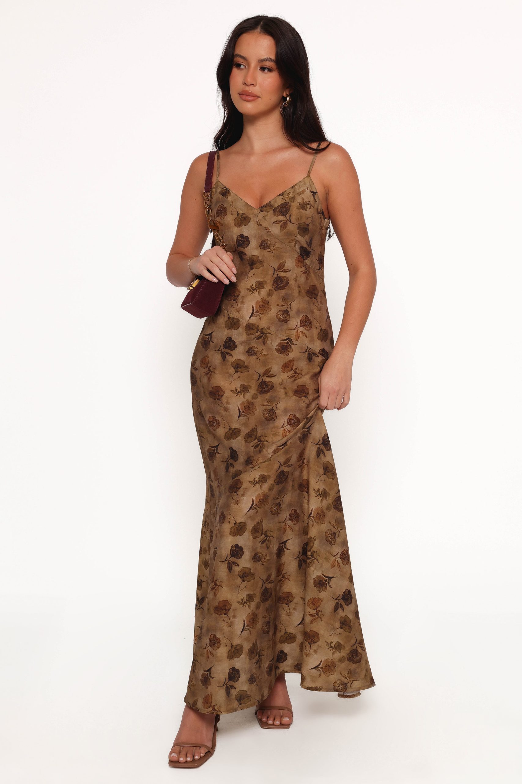 Fia Midi Dress - Tan Floral - Image 3