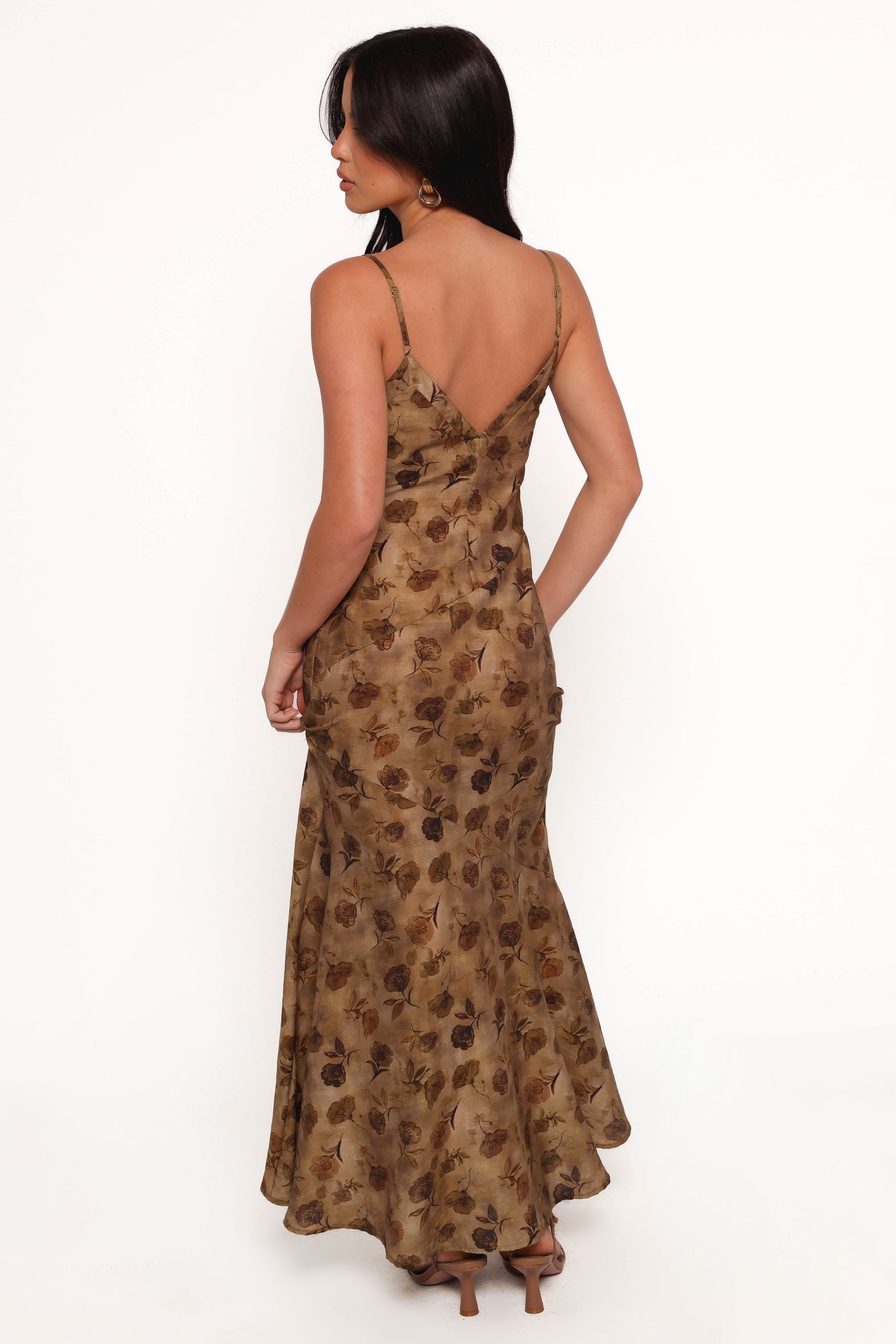 Fia Midi Dress - Tan Floral - Image 6