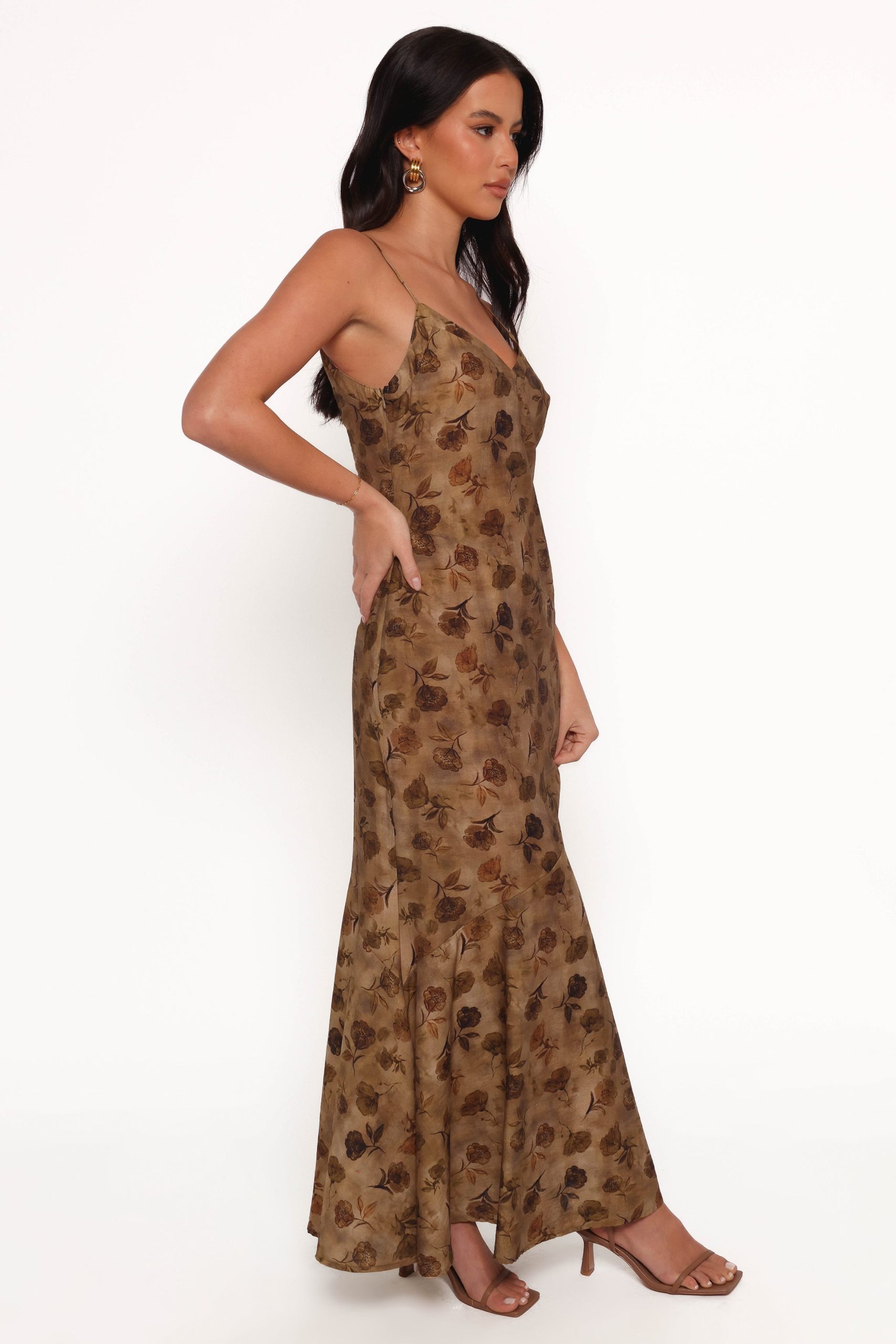 Fia Midi Dress - Tan Floral - Image 7