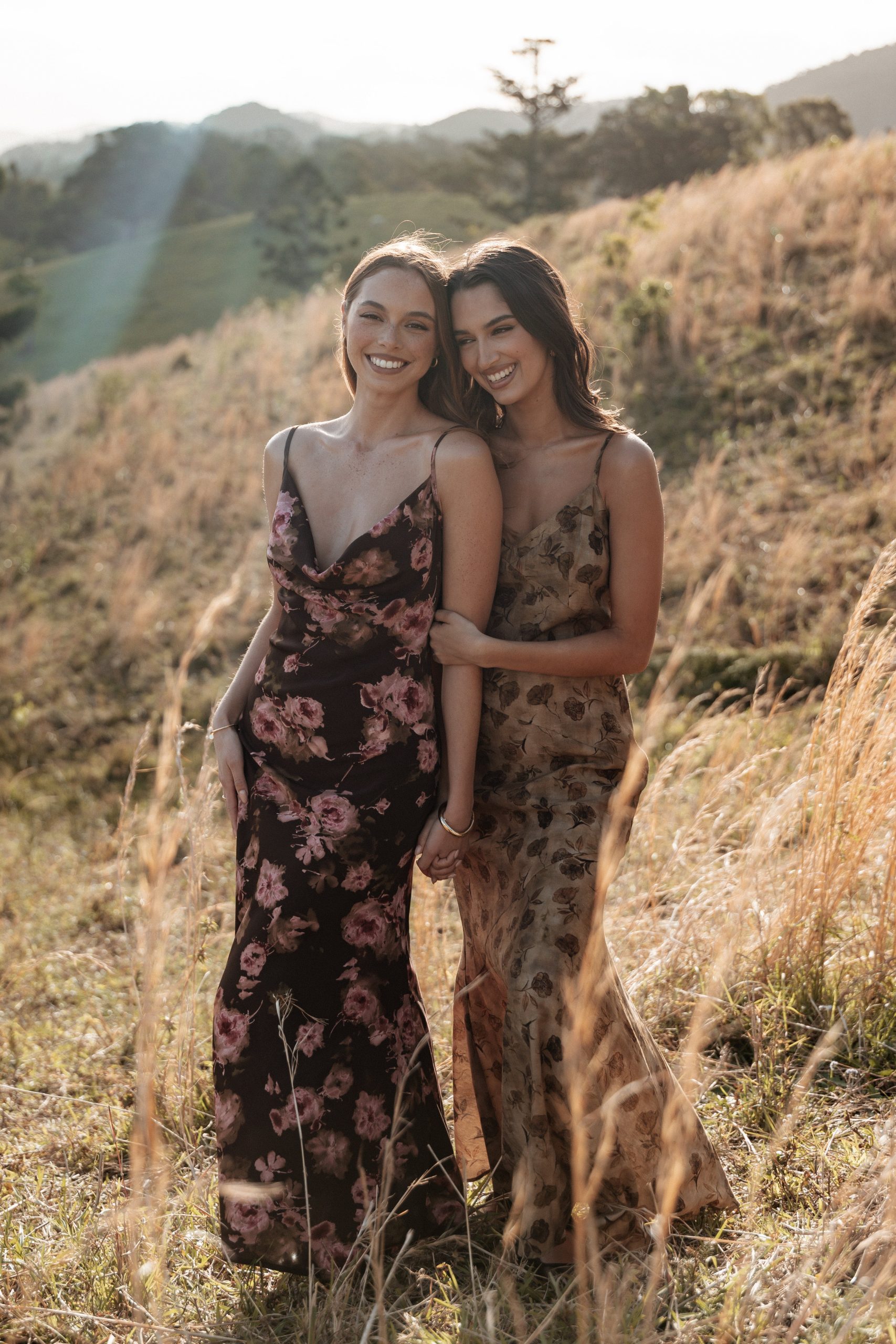 Fia Midi Dress - Tan Floral - Image 2