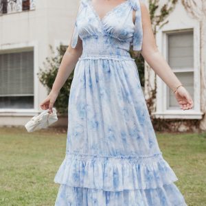 Fionna Maxi Dress - Blue Floral
