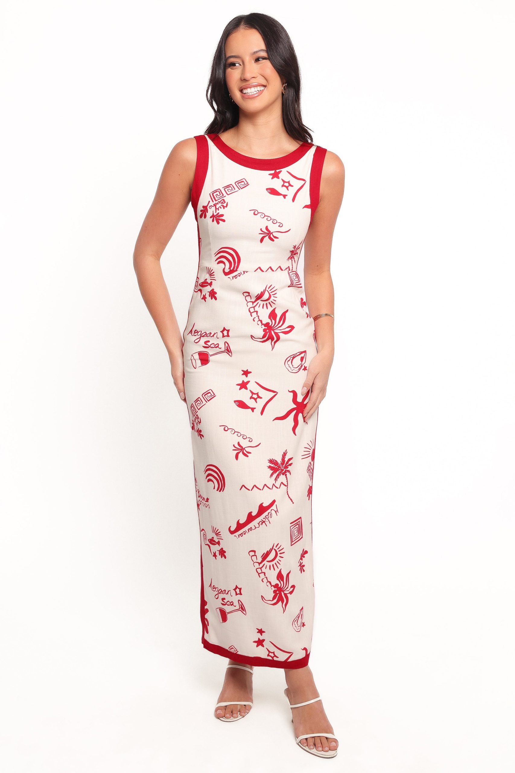 Fiori Maxi Dress - Red - Image 2