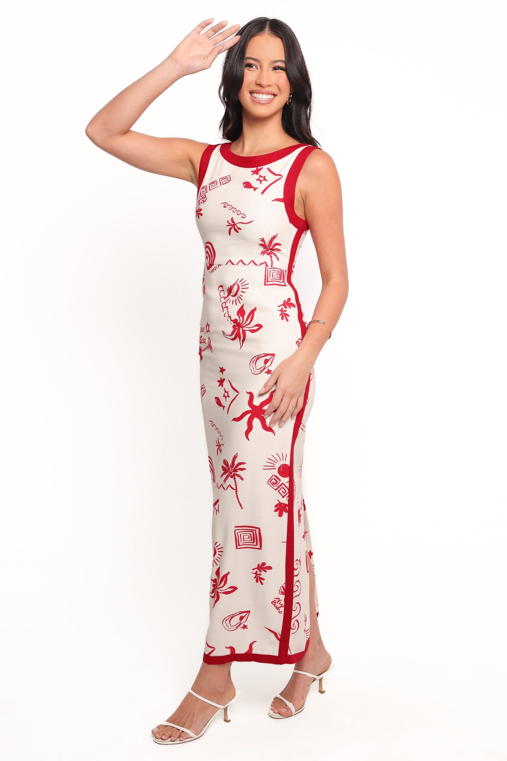 Fiori Maxi Dress - Red - Image 4