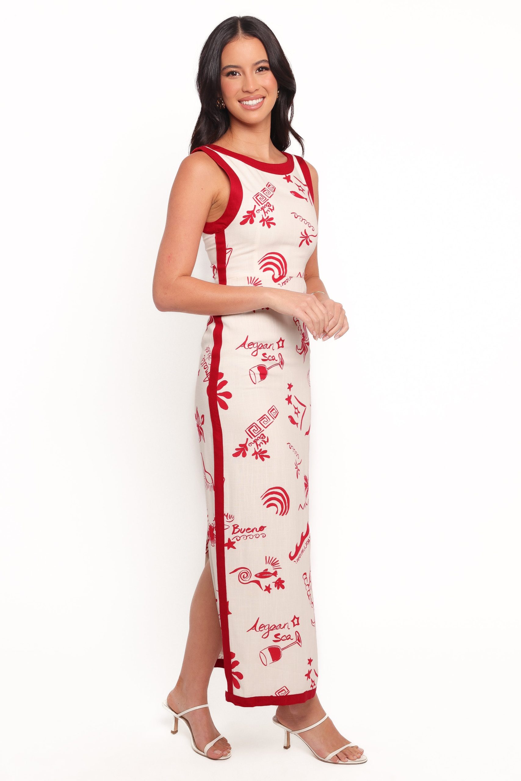 Fiori Maxi Dress - Red - Image 5