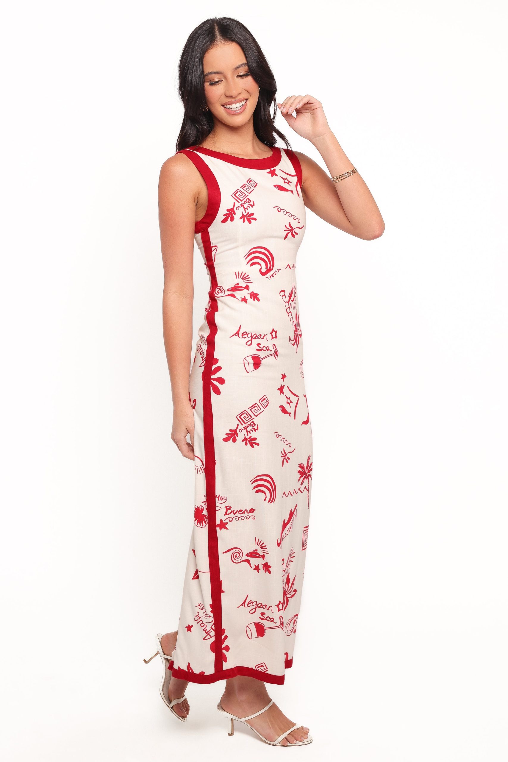 Fiori Maxi Dress - Red - Image 6