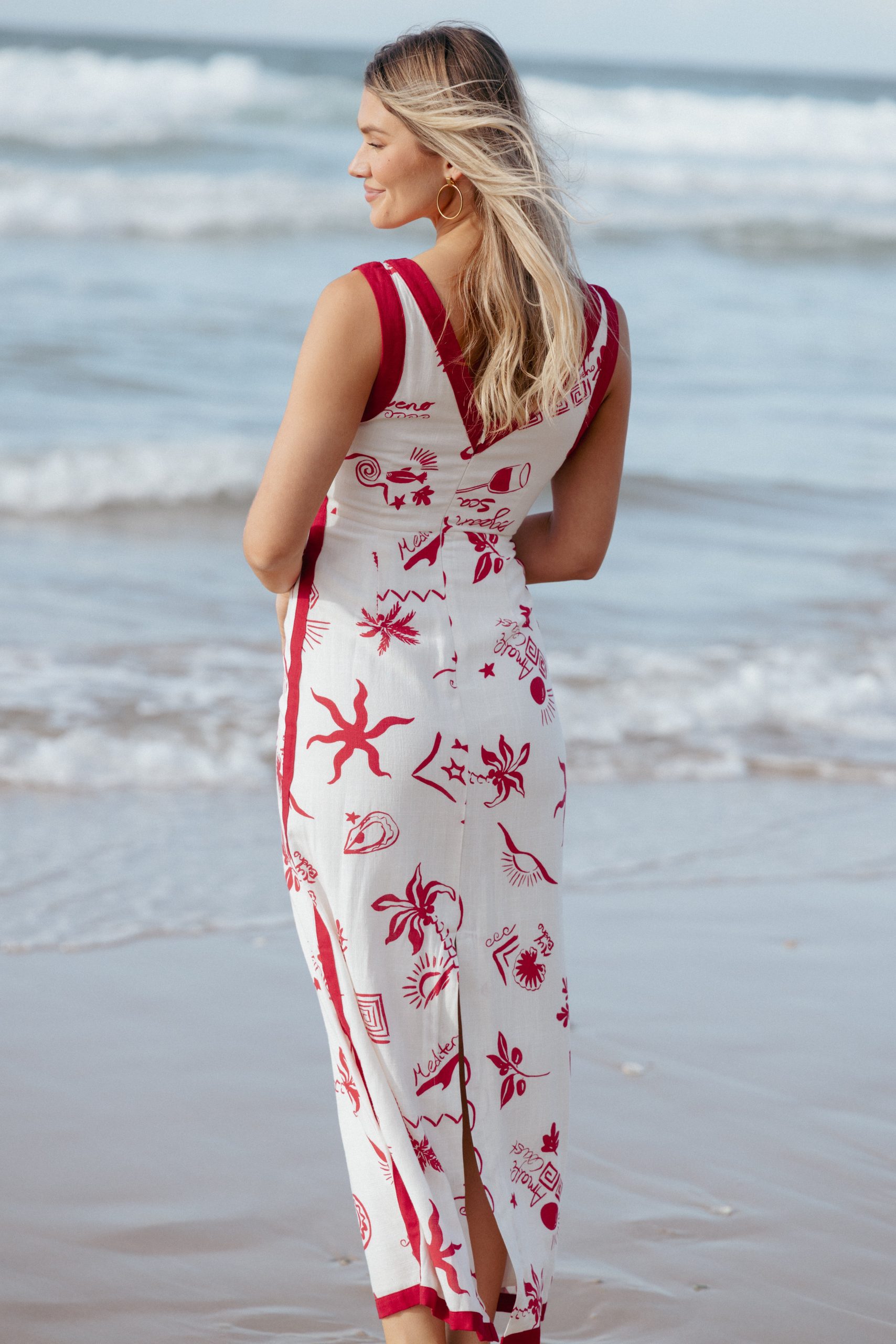 Fiori Maxi Dress - Red - Image 8
