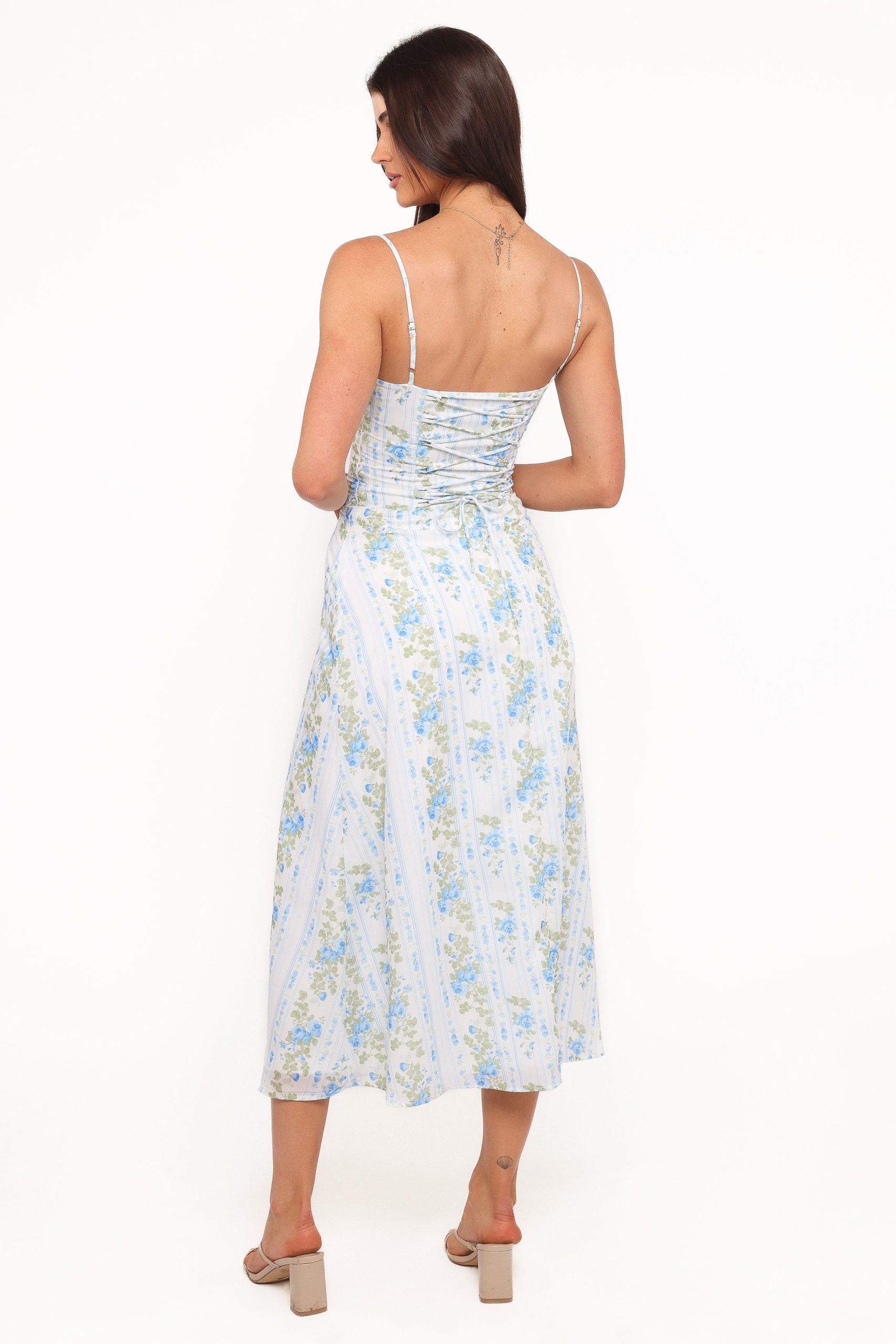 Florencia Midi Dress - Blue Floral - Image 5