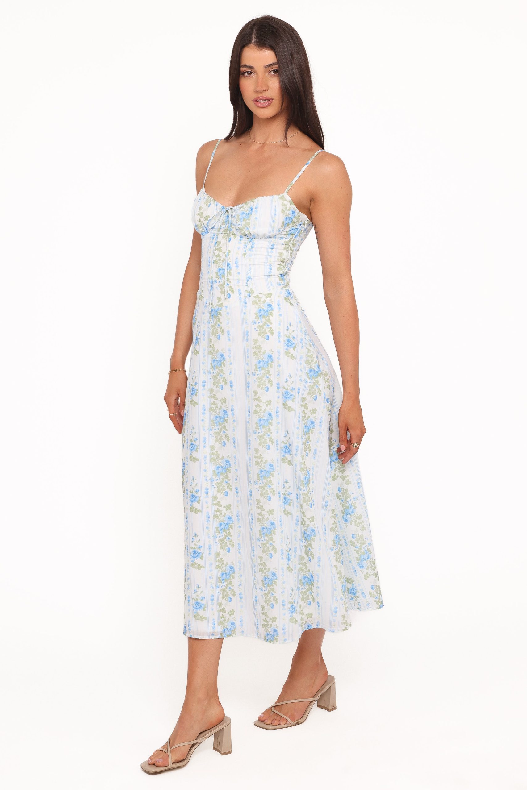 Florencia Midi Dress - Blue Floral - Image 4