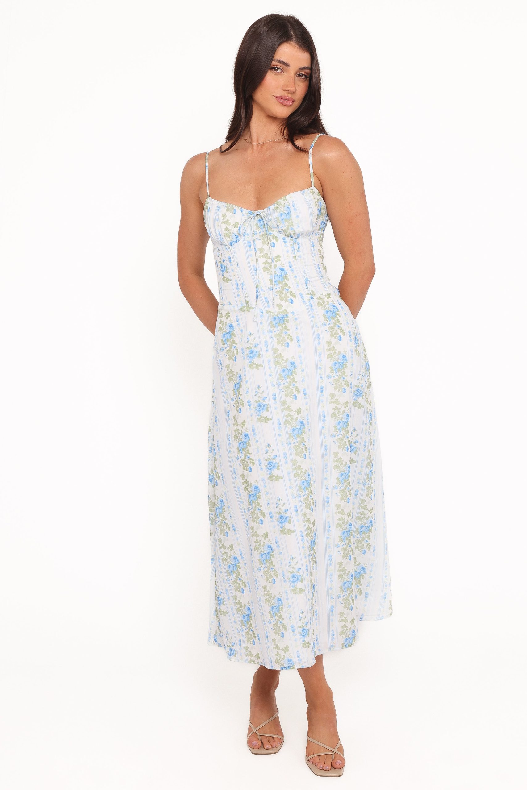 Florencia Midi Dress - Blue Floral - Image 2