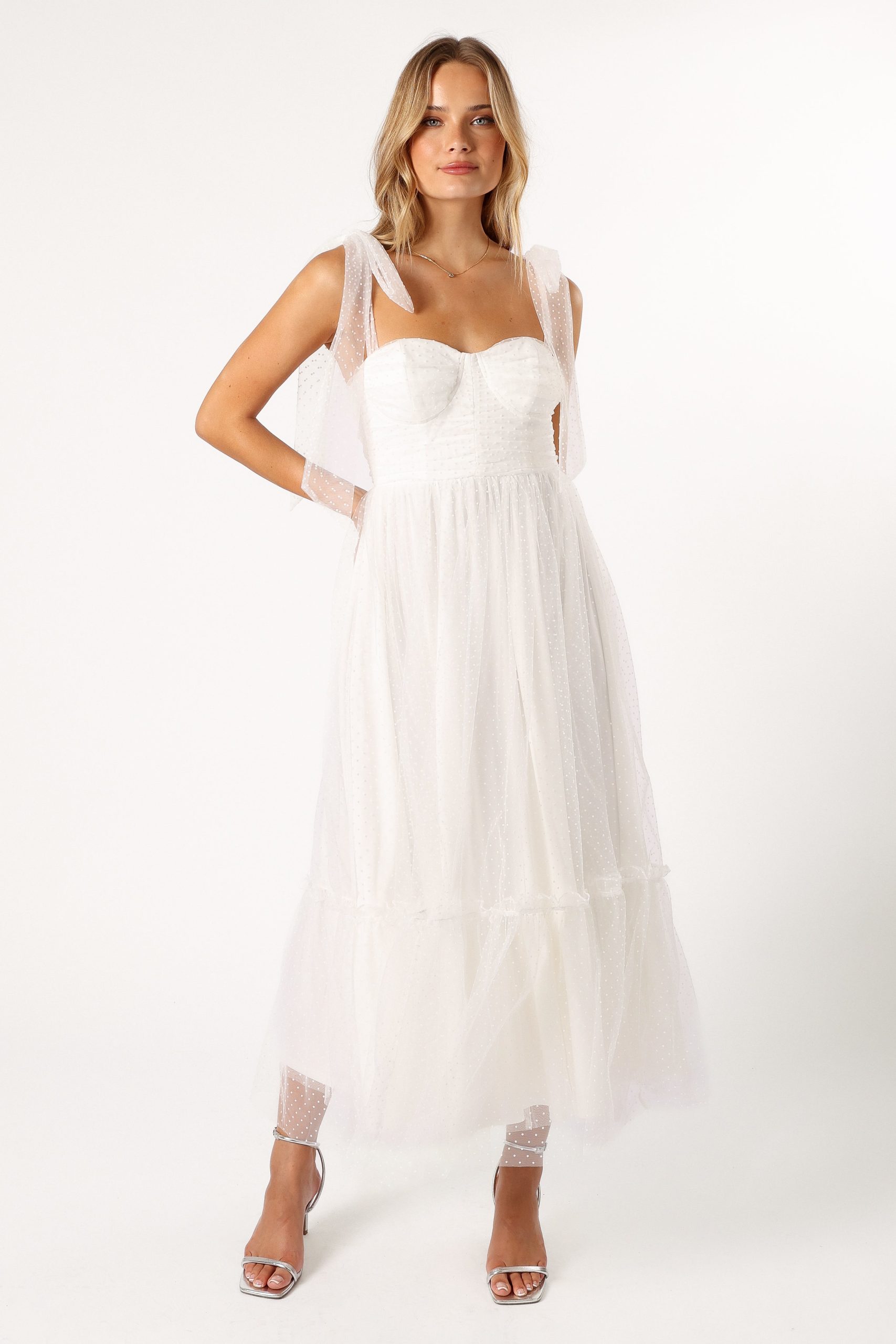Floret Midi Dress - Off White - Image 3