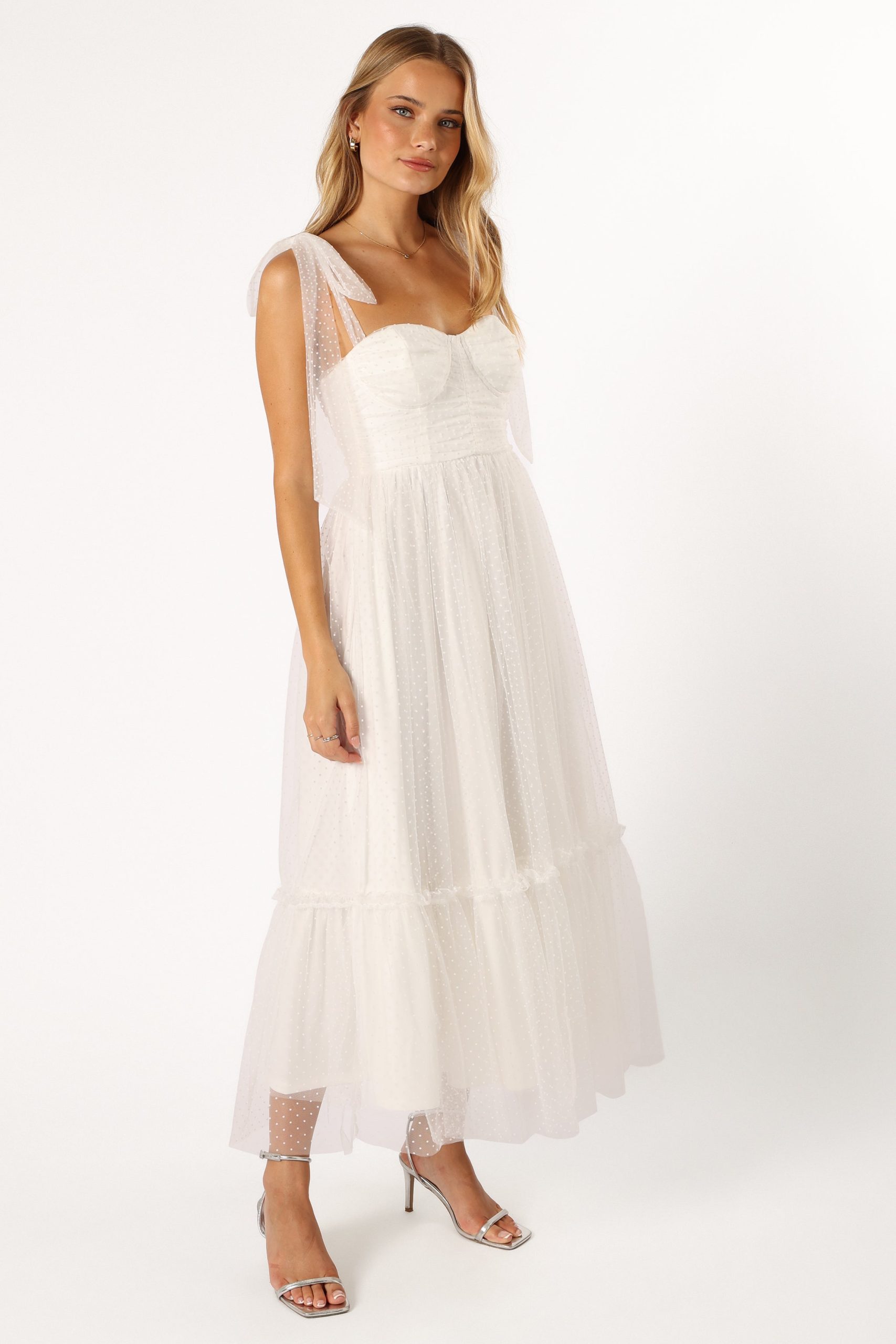 Floret Midi Dress - Off White - Image 4