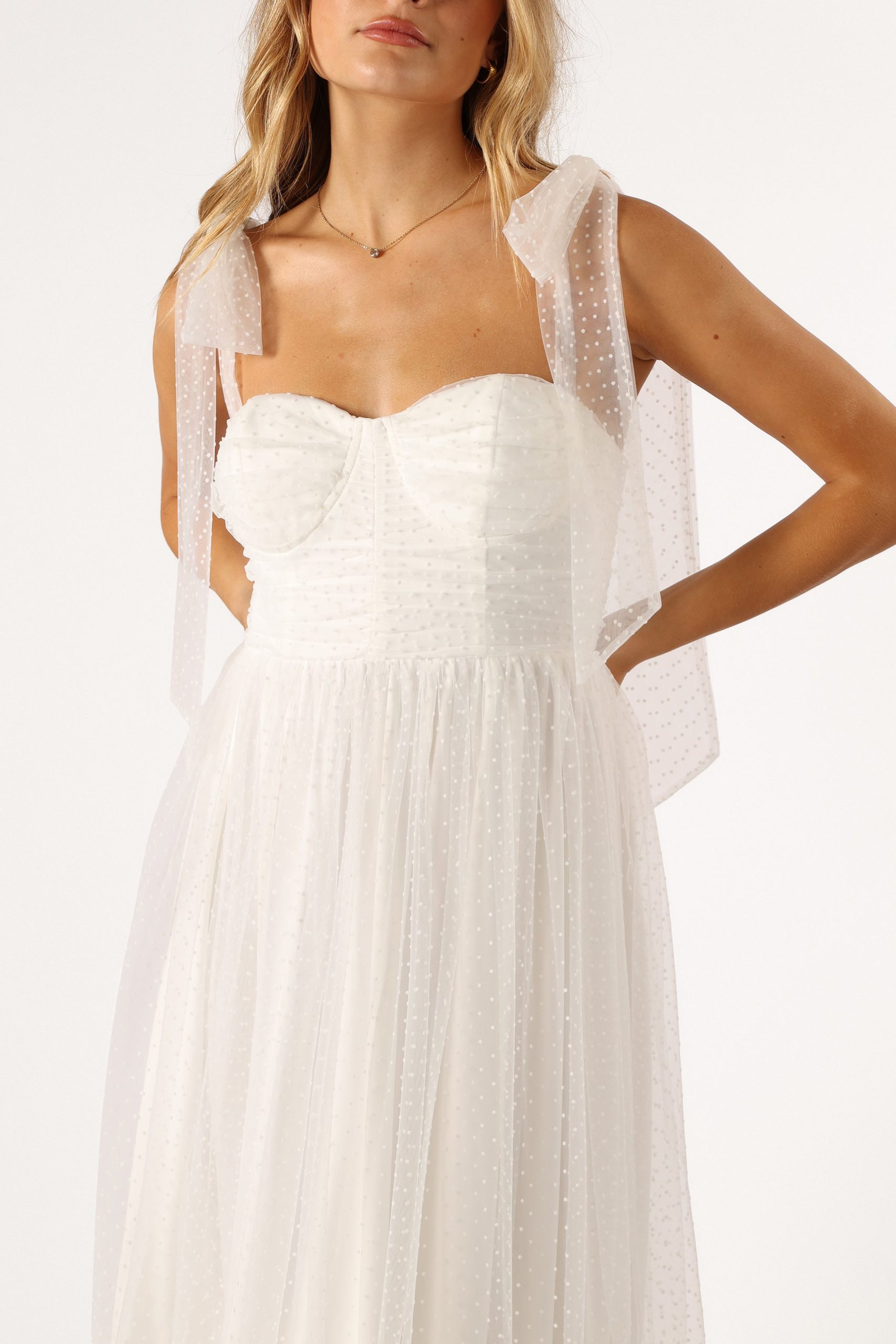 Floret Midi Dress - Off White - Image 8
