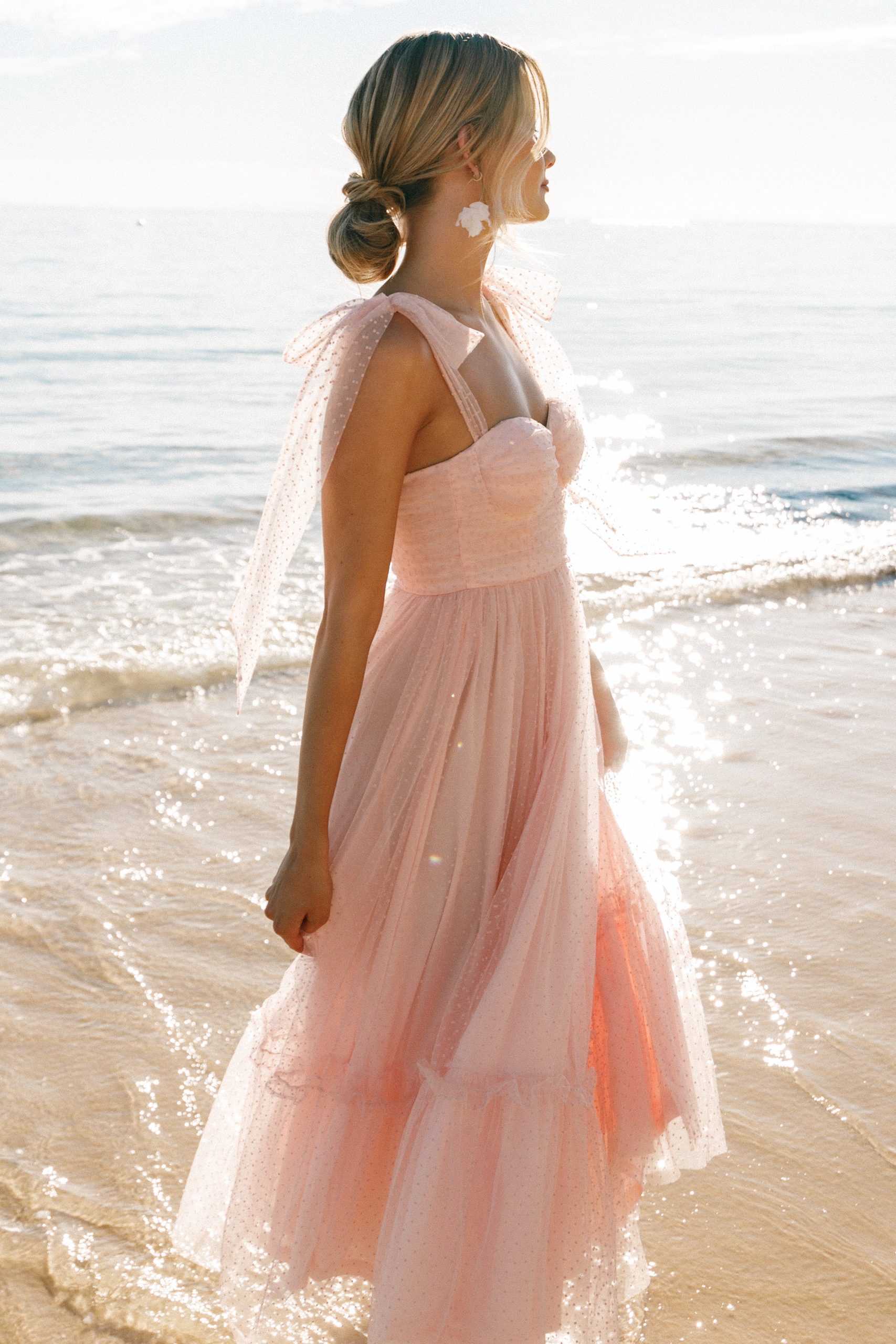 Floret Midi Dress - Petal Pink - Image 3