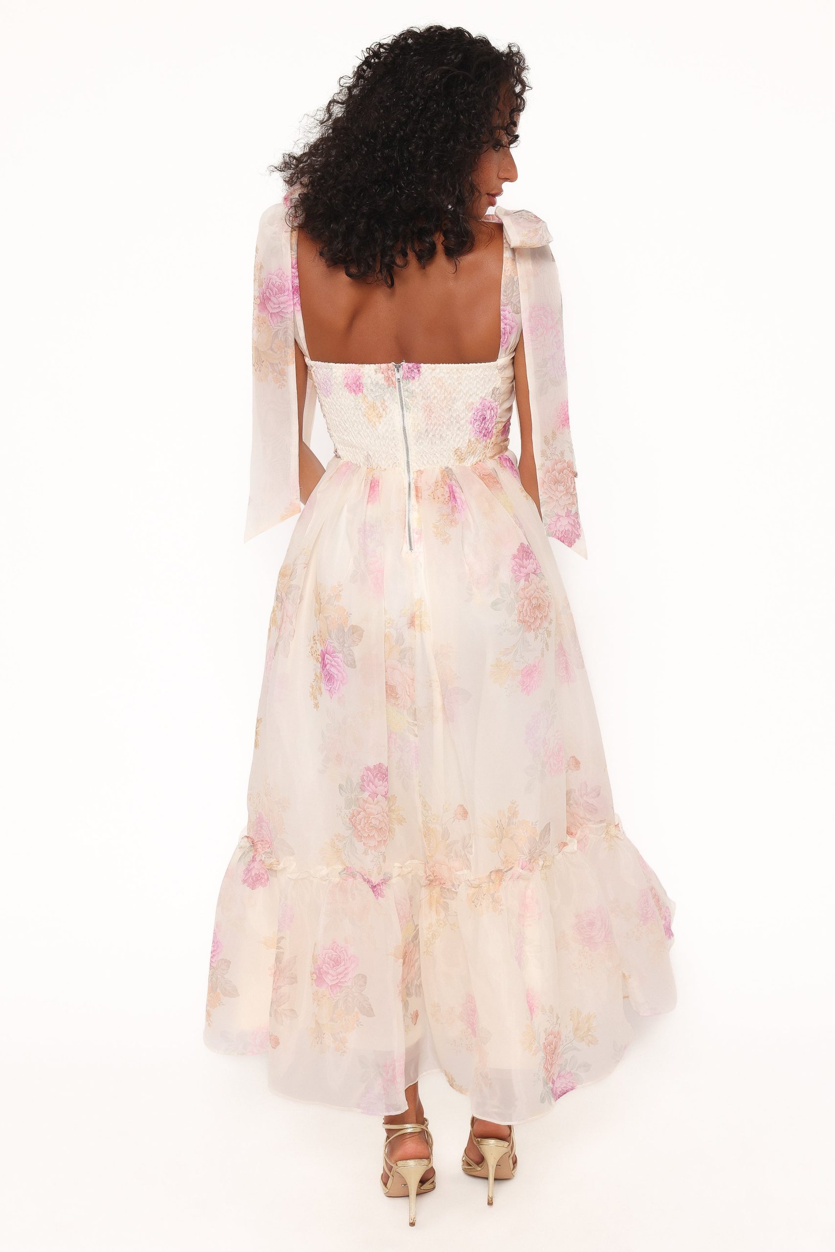 Floret Midi Dress - Yellow Floral - Image 4