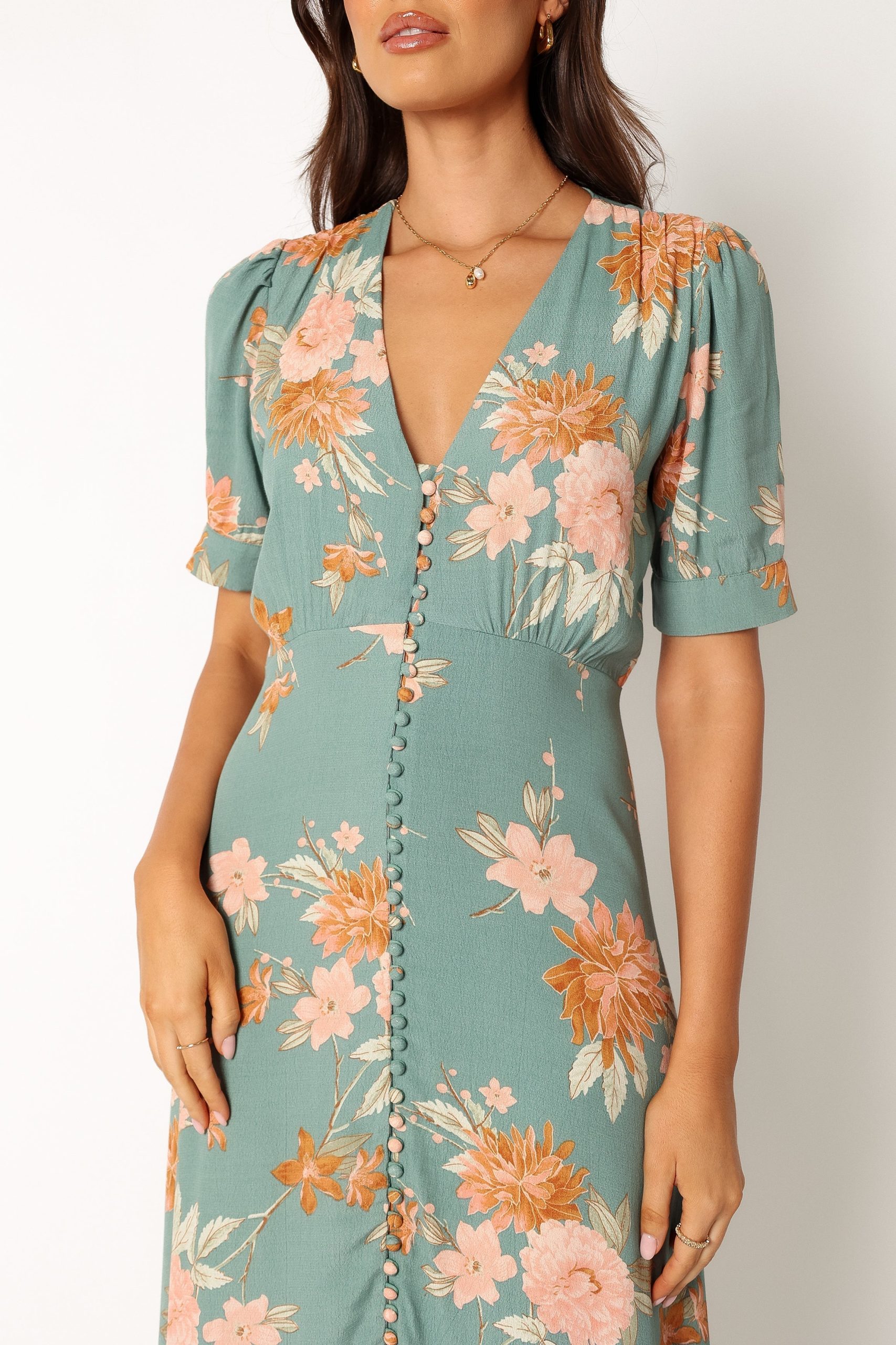 Frampton Midi Dress - Blue Floral - Image 7
