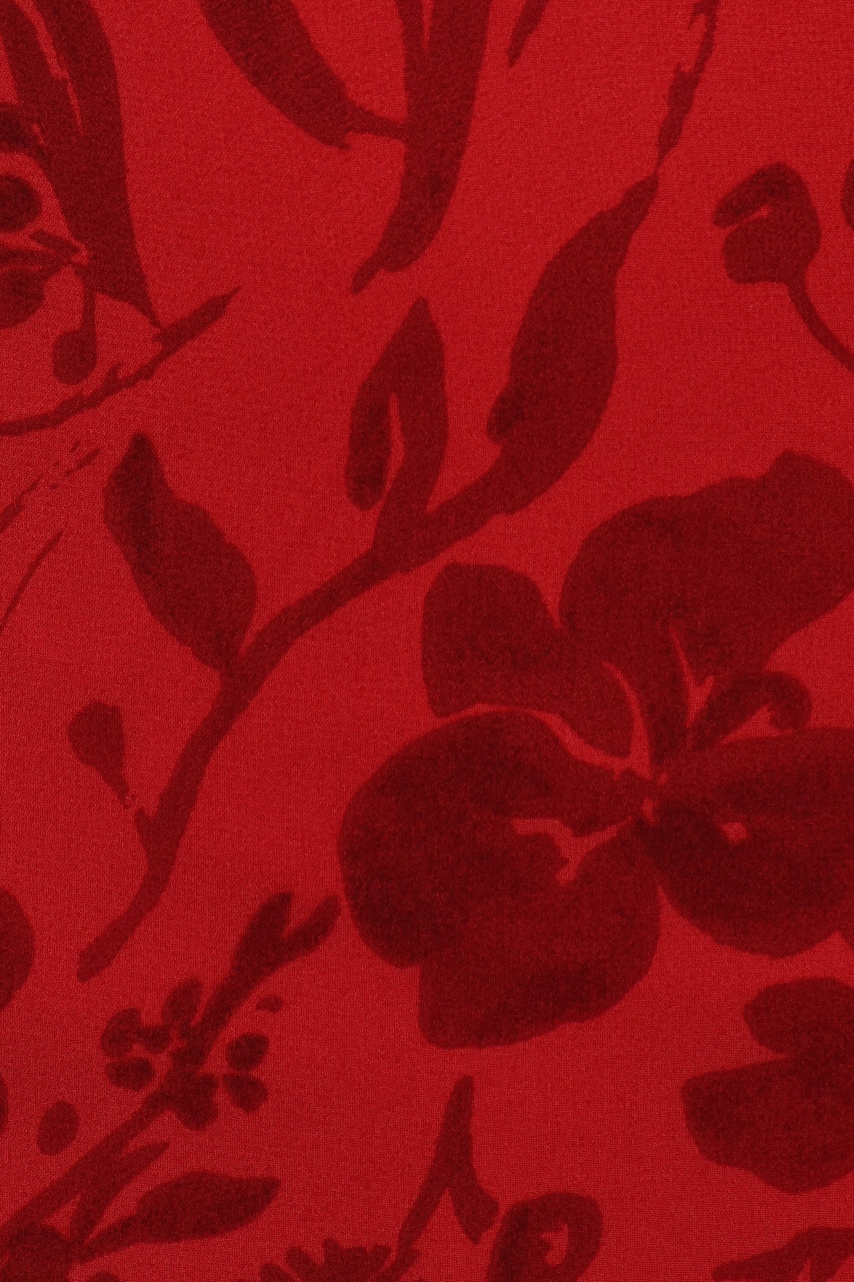 Francesca Midi Dress - Red Floral - Image 12