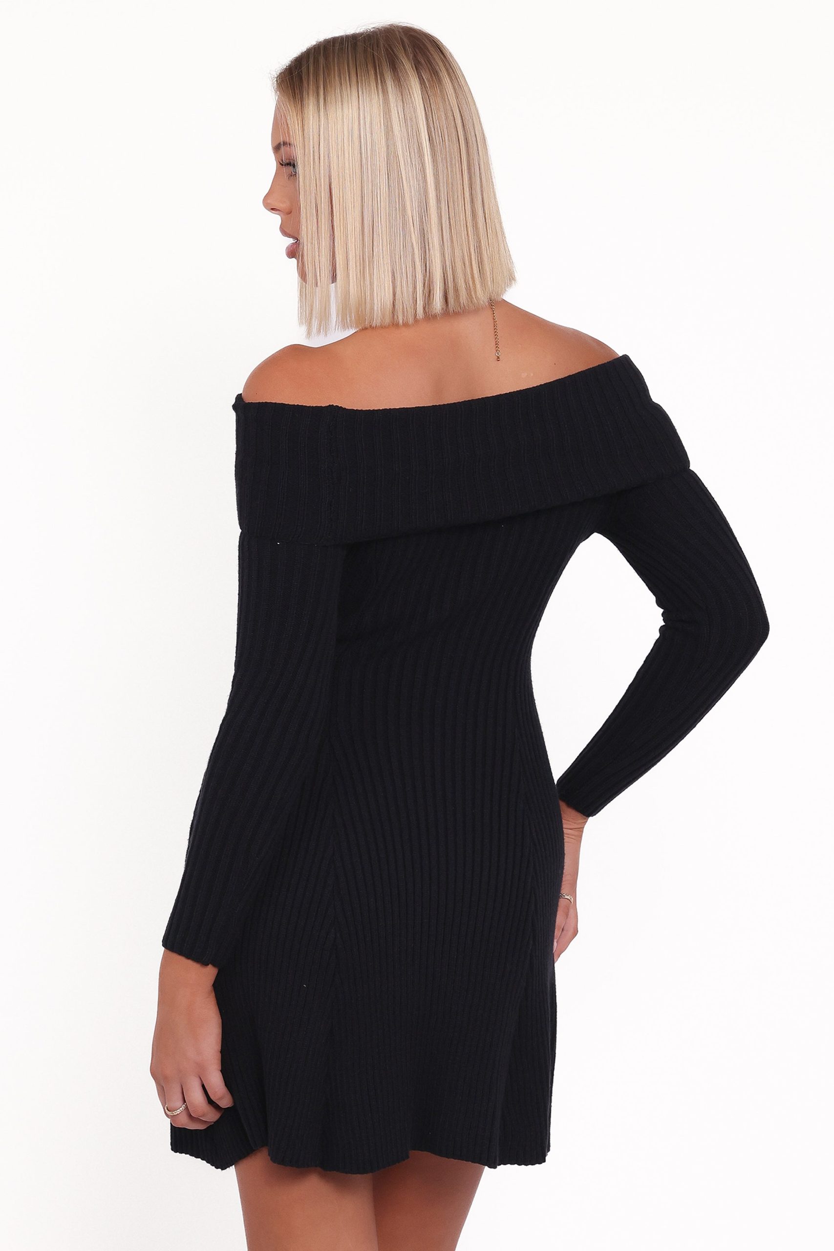 Francisco Long Sleeve Mini Dress - Black - Image 4