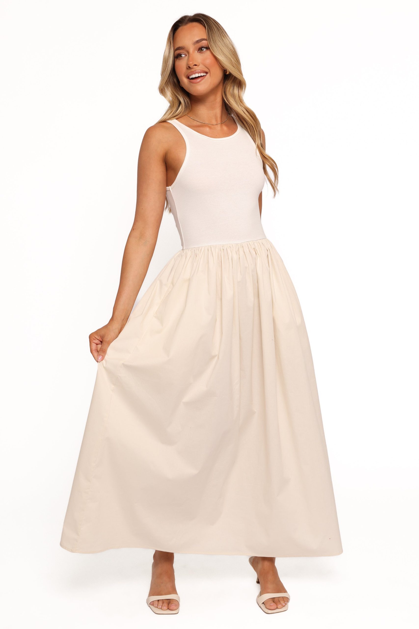 Franki Midi Dress - White Cream - Image 2