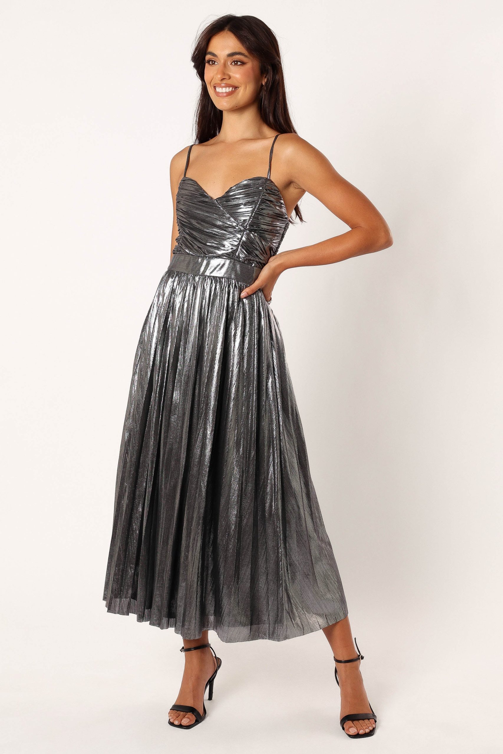 Gaia Maxi Dress - Silver - Image 5
