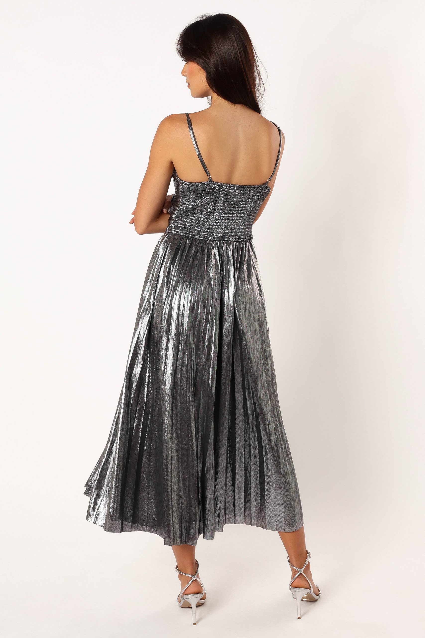 Gaia Maxi Dress - Silver - Image 6